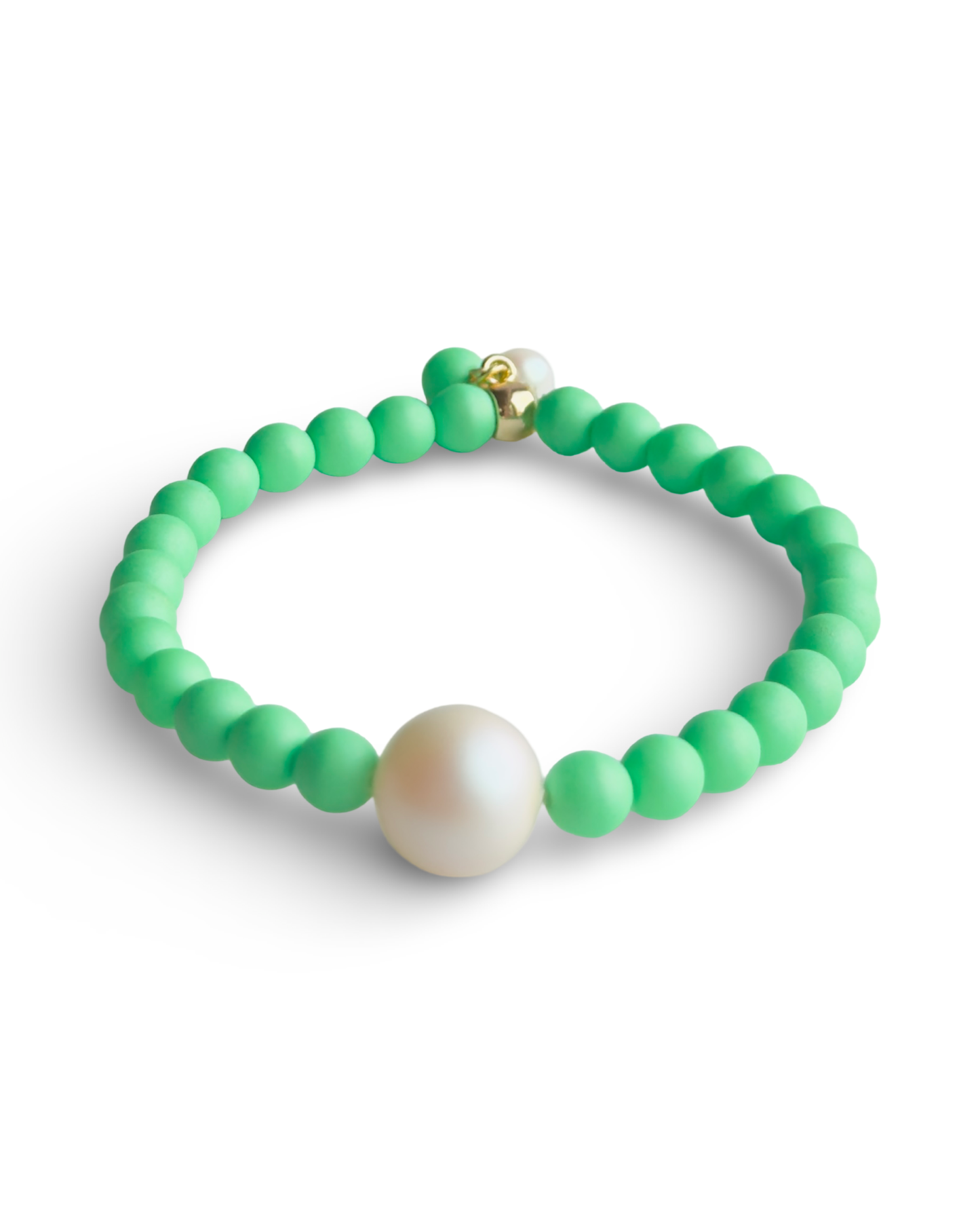 Lush lollipop French green crystal pearl bracelet