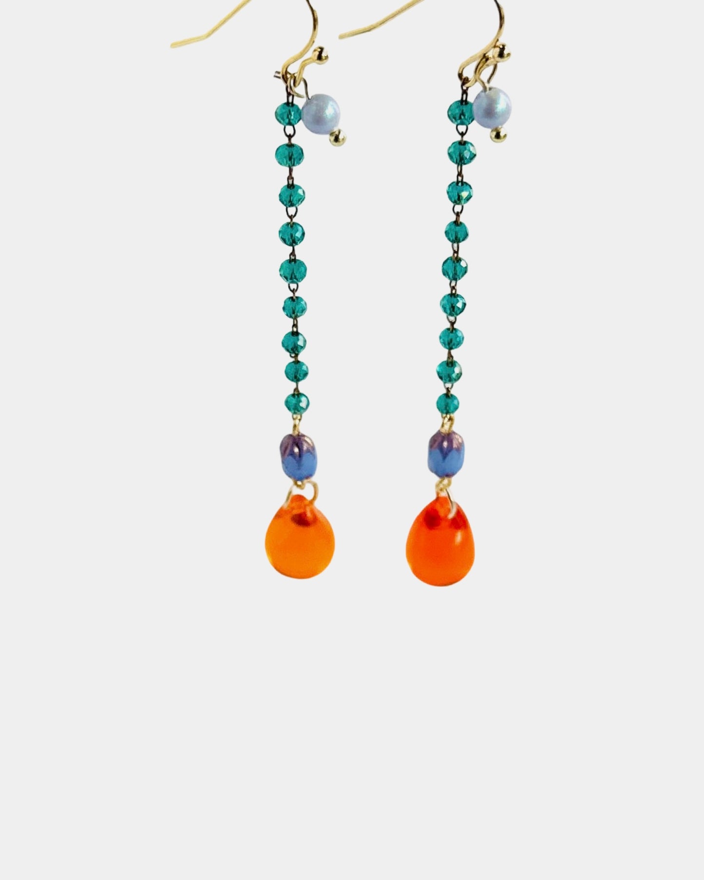 Rosie earrings in tangerine