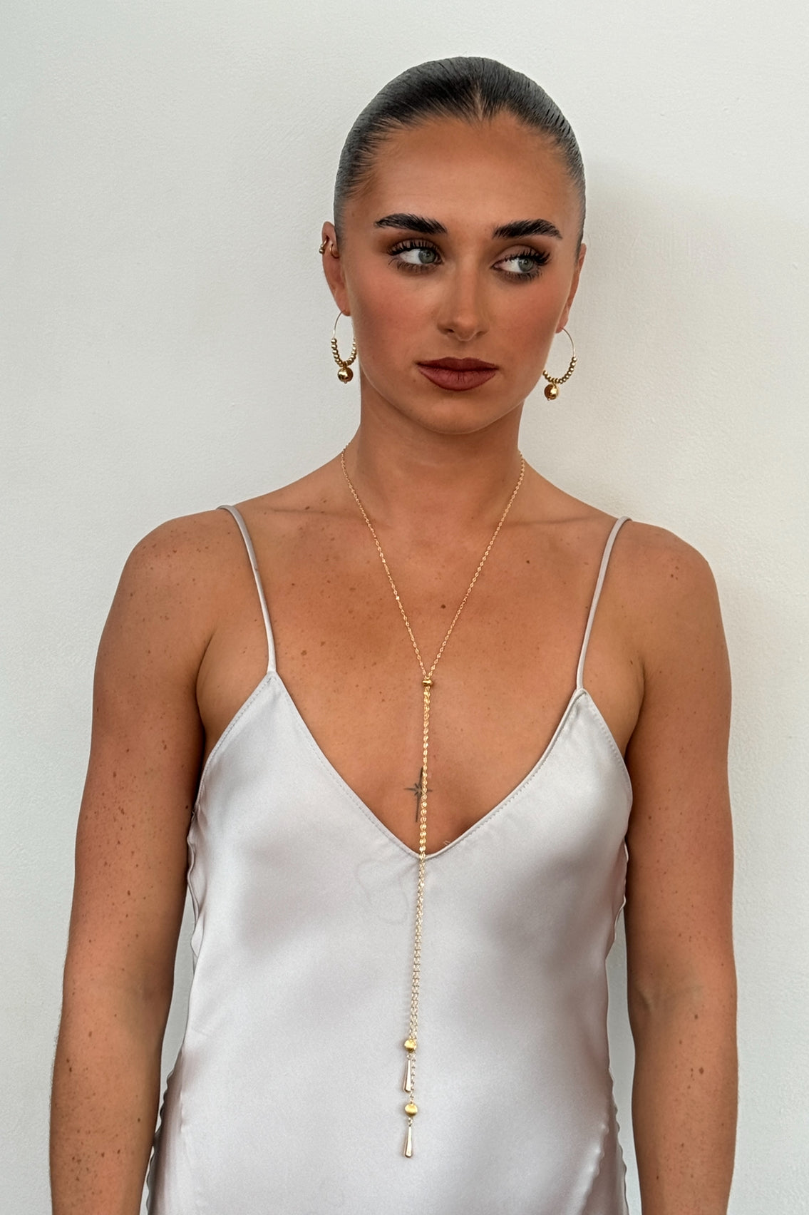 Lara long drop multi wear necklace