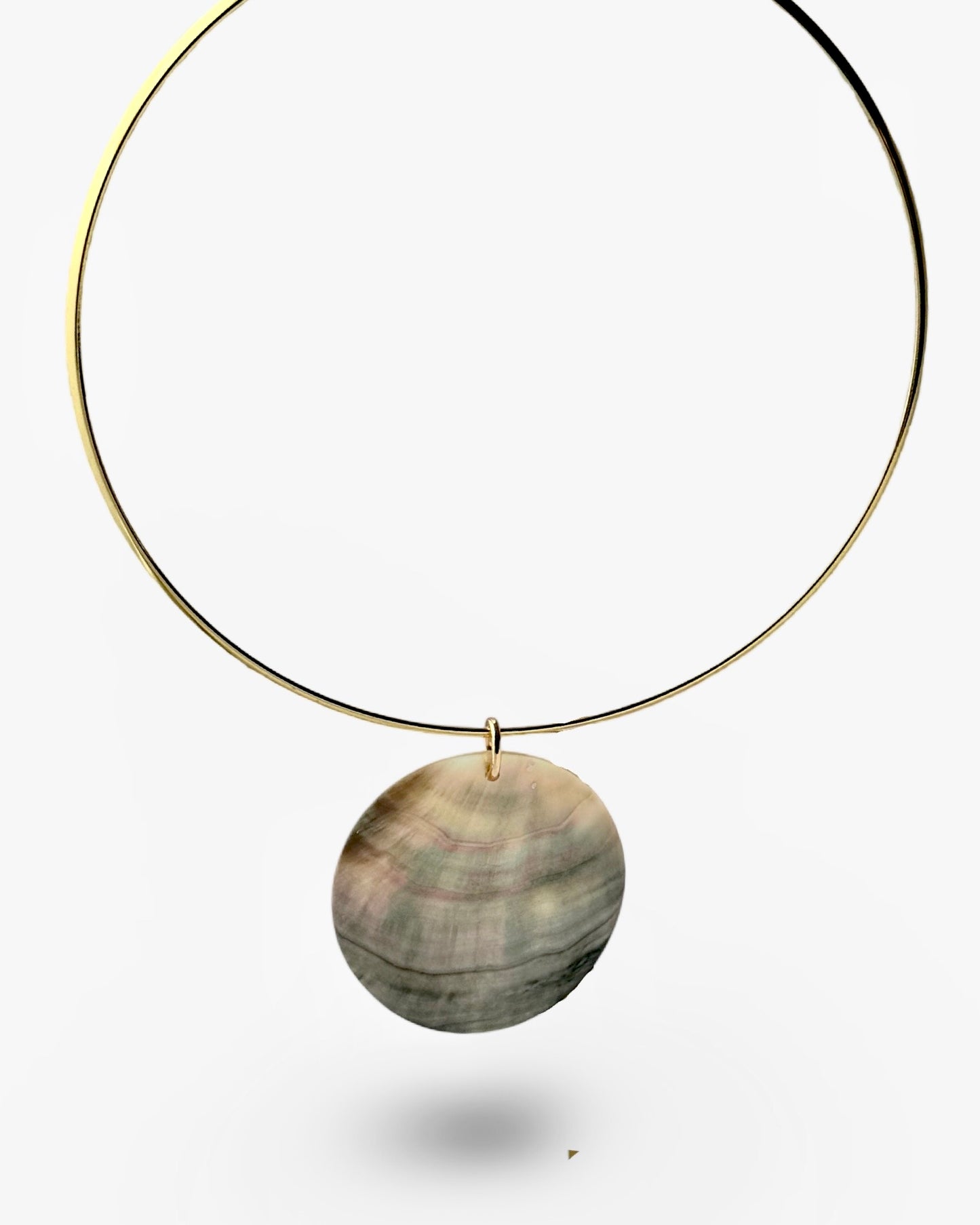 Caitlin Pearl + gold collar