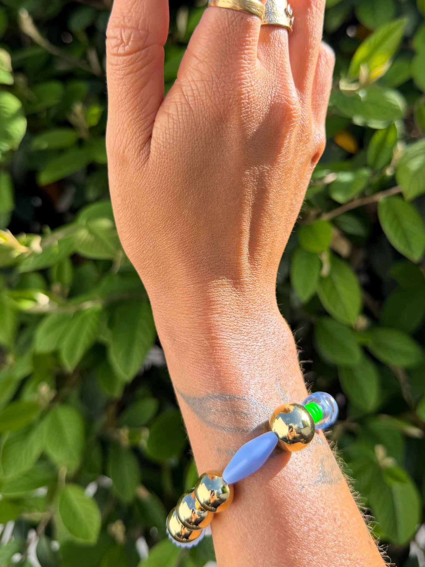 Milos | White Crystal & Gold Bracelet