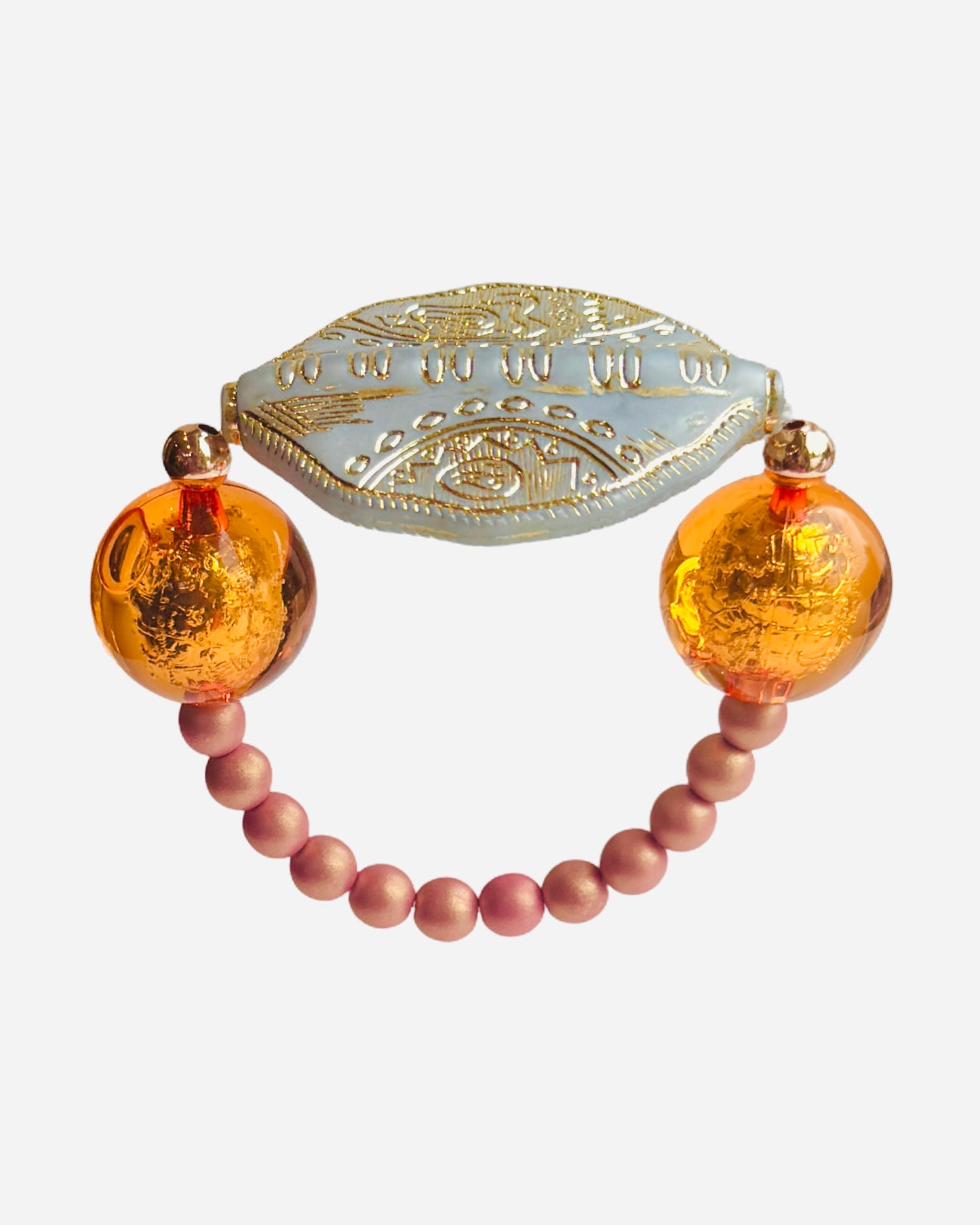 Taffeta vintage, crystal, beaded bracelet - Limited Edition