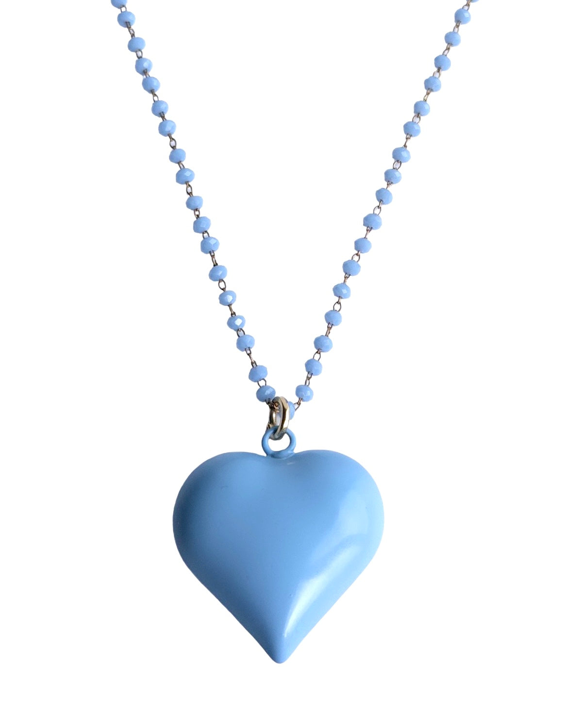 Heart to heart gold filled enamel necklace
