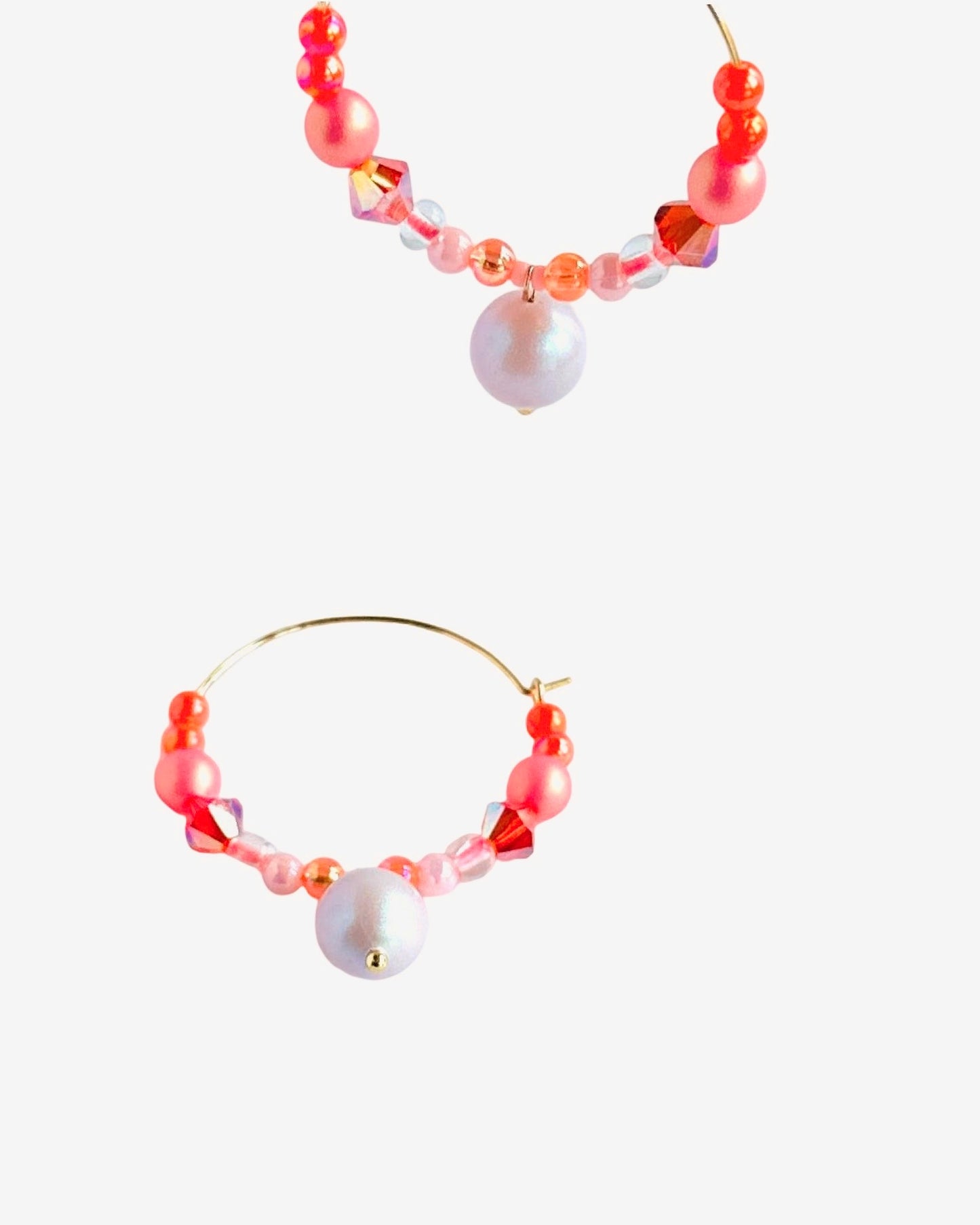 Rainbow hoops in pink sherbet