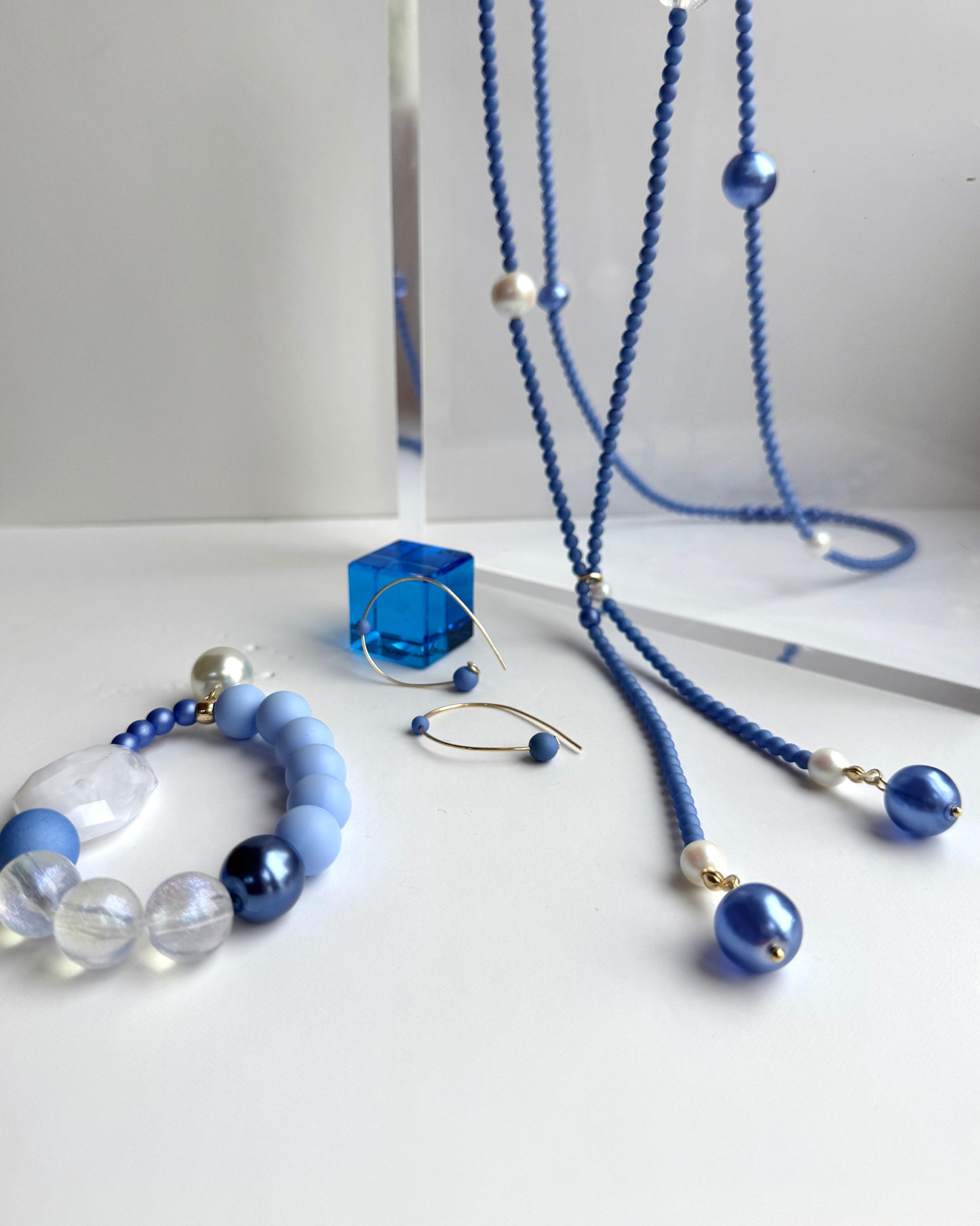 Nola wink periwinkle pearl bracelet, drop pearl charm