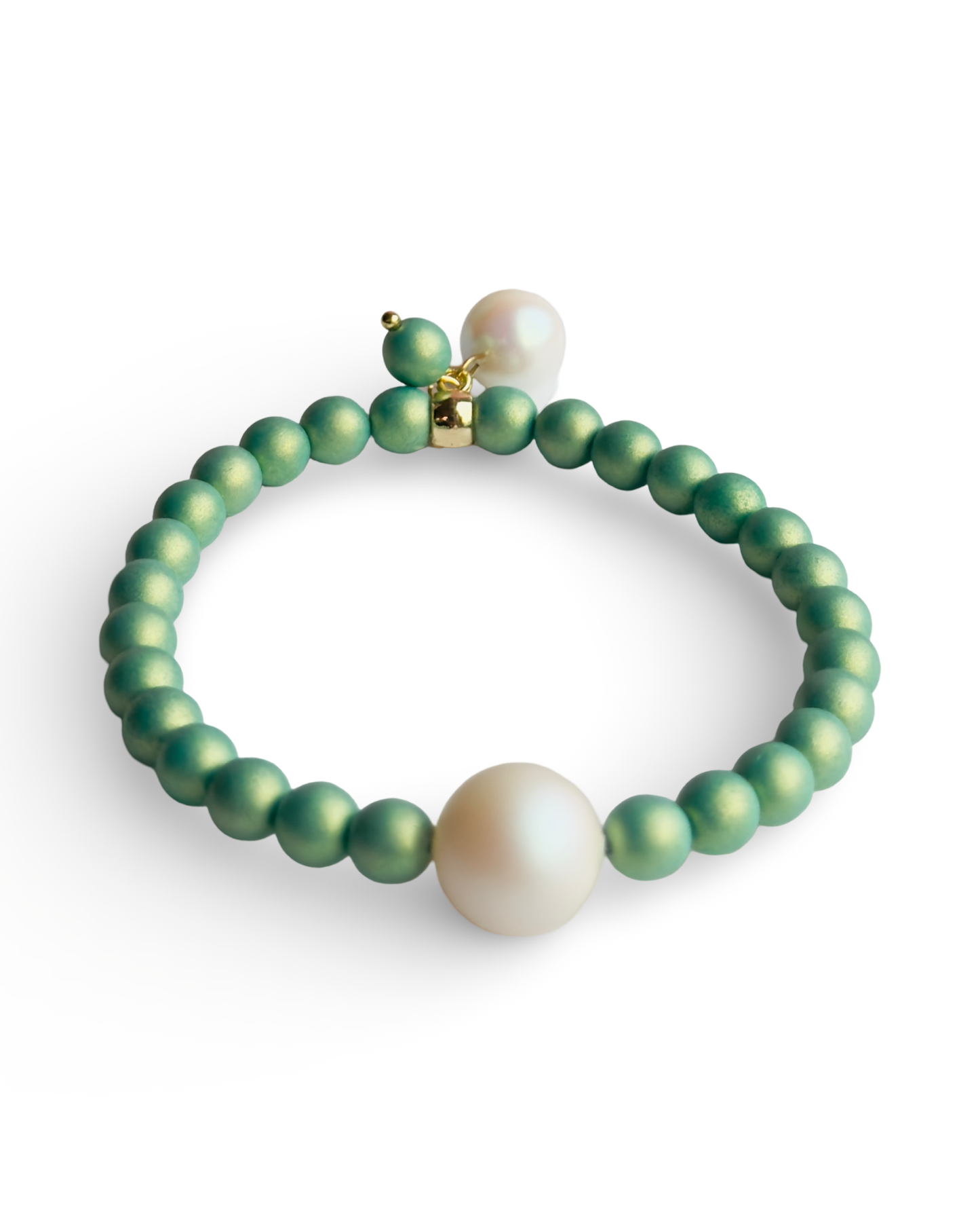 Lush lollipop sage green crystal bracelet