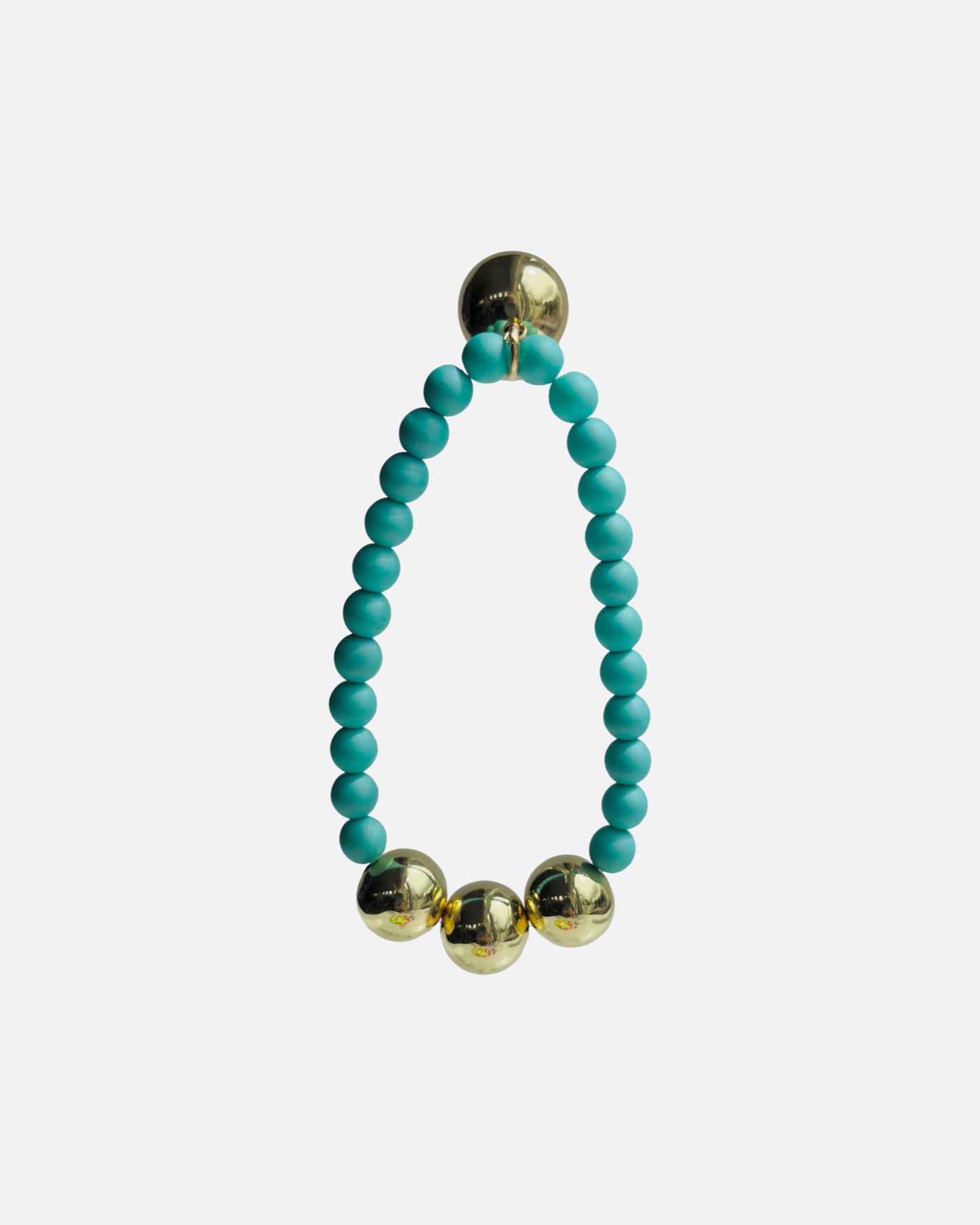 Betty boo turquoise crystal pearl gold beaded bracelet