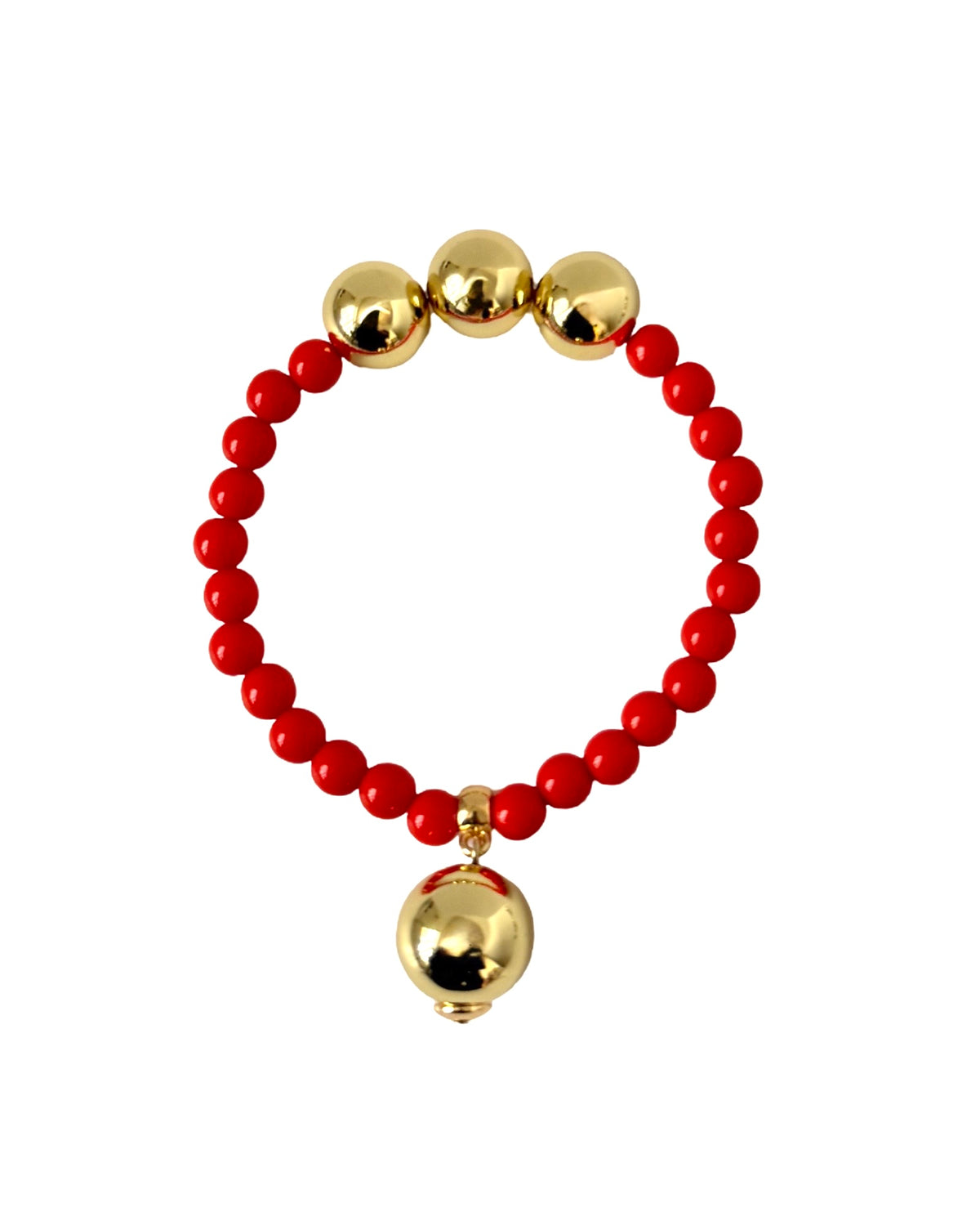BETTY BOO CORAL ORANGE + GOLD BRACELET