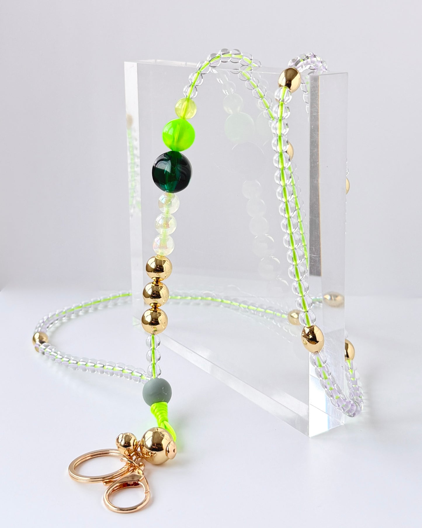 Pistachio baby limited edition beaded phone strap