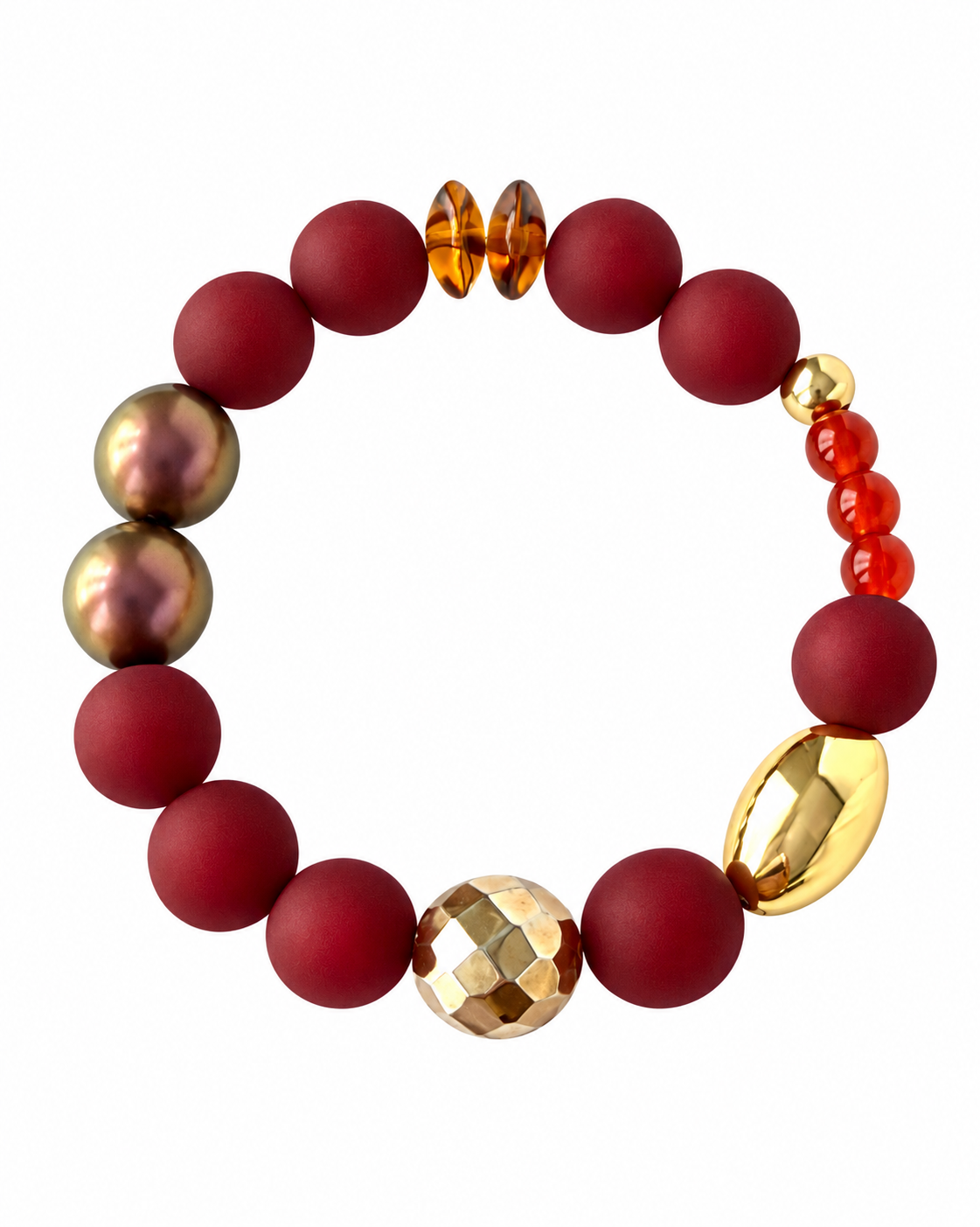 Honey Bunny Burgundy & Gold Bracelet | LOVE Beth
