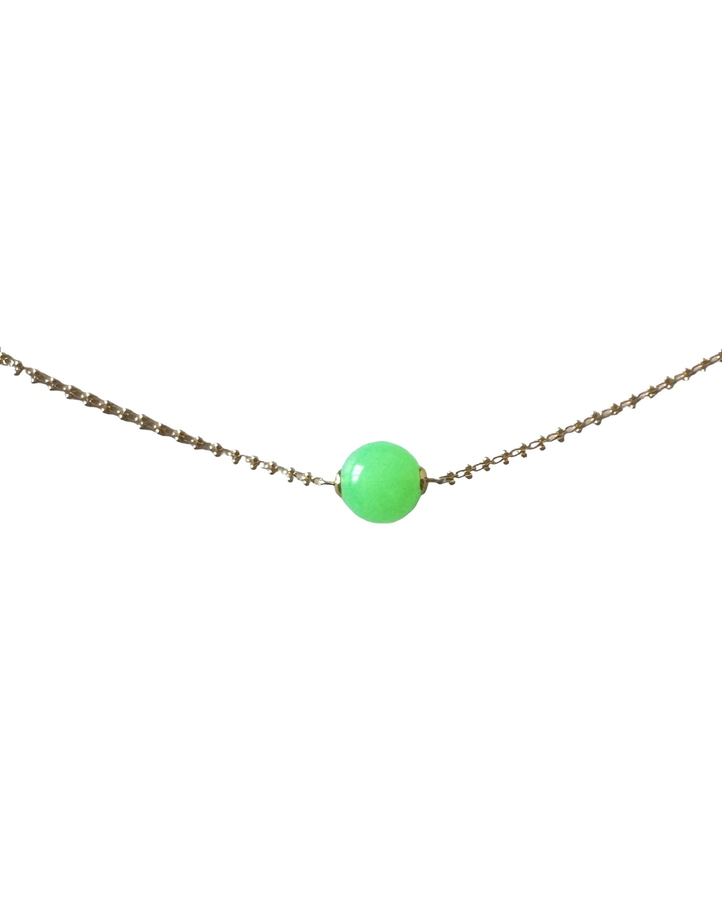 Vivienne vintage opal green lucite necklace