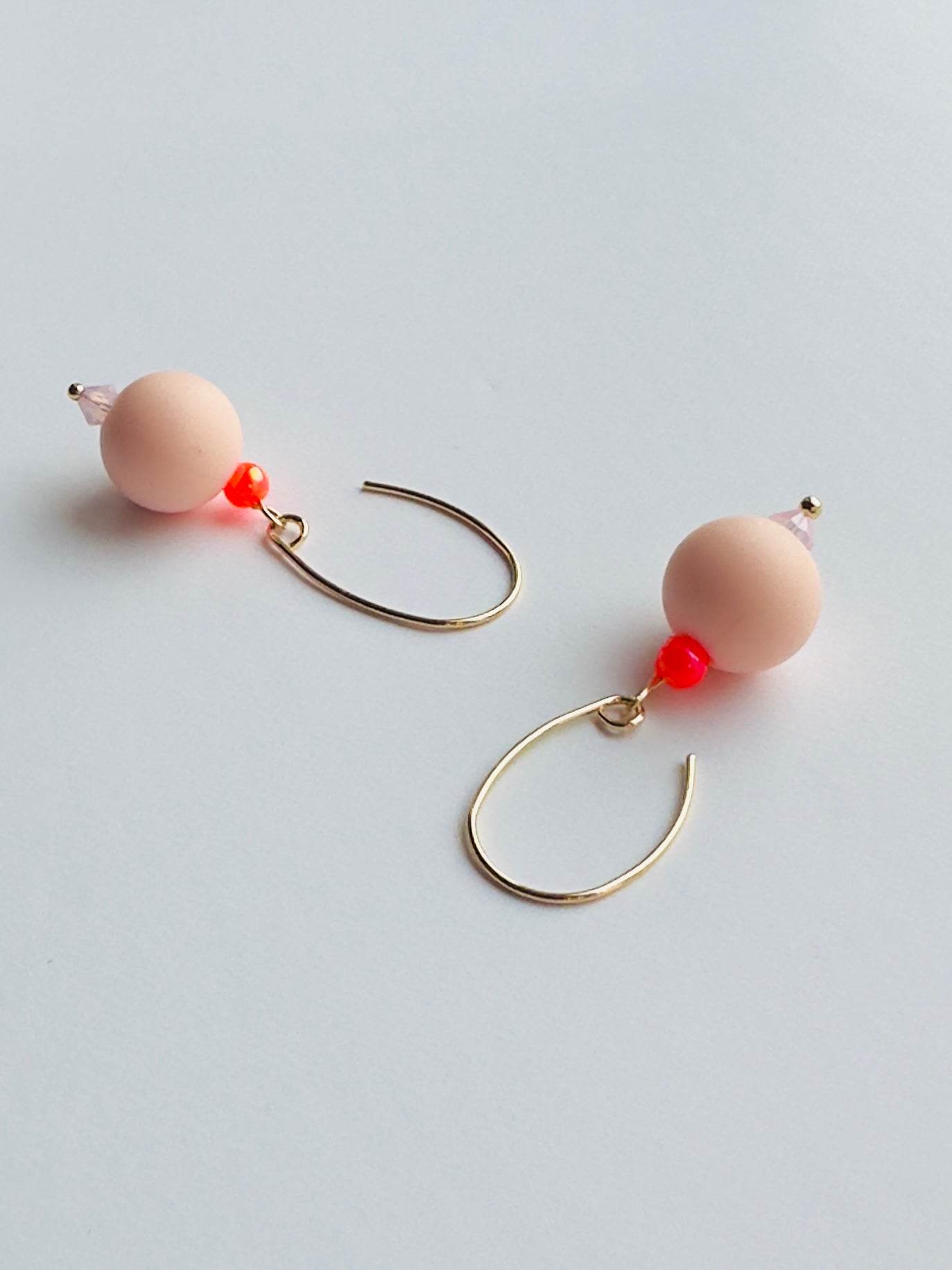 Isabella soft peach earrings