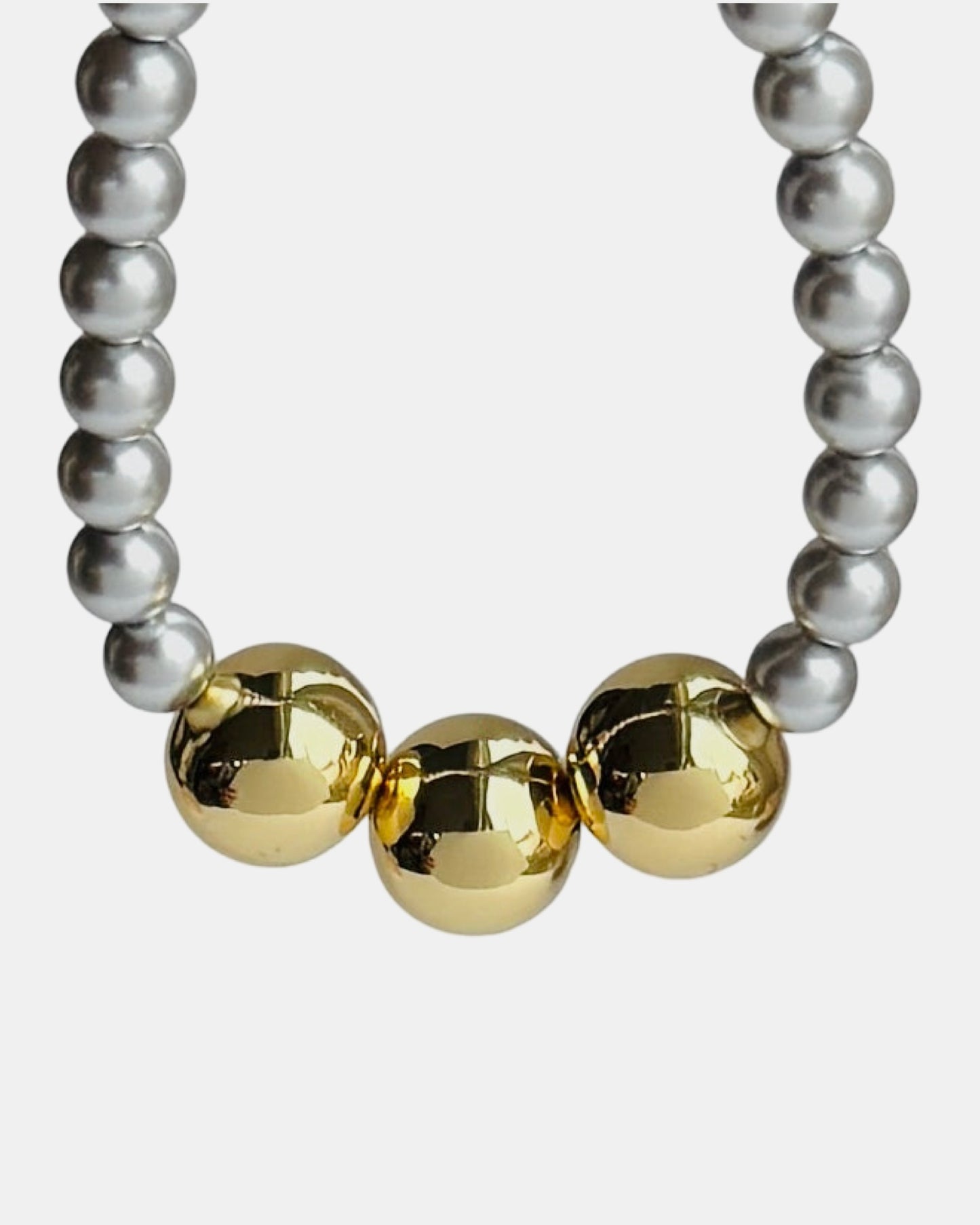 Betty boo silver gold crystal pearl beaded anklet