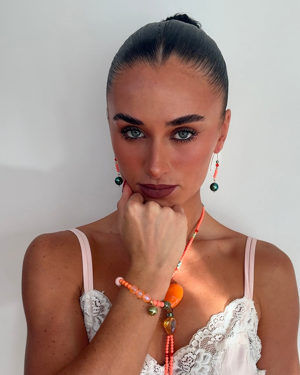 Pretty baby peach Melba bracelet