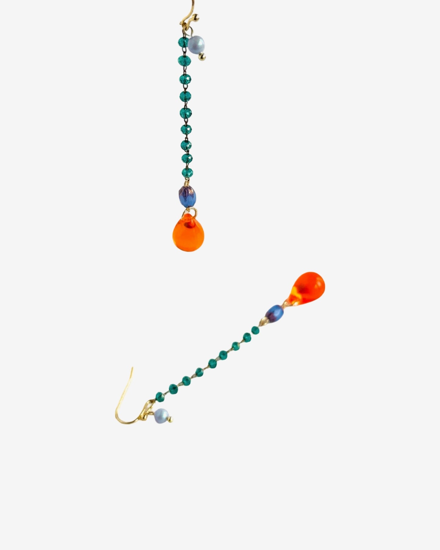Rosie earrings in tangerine