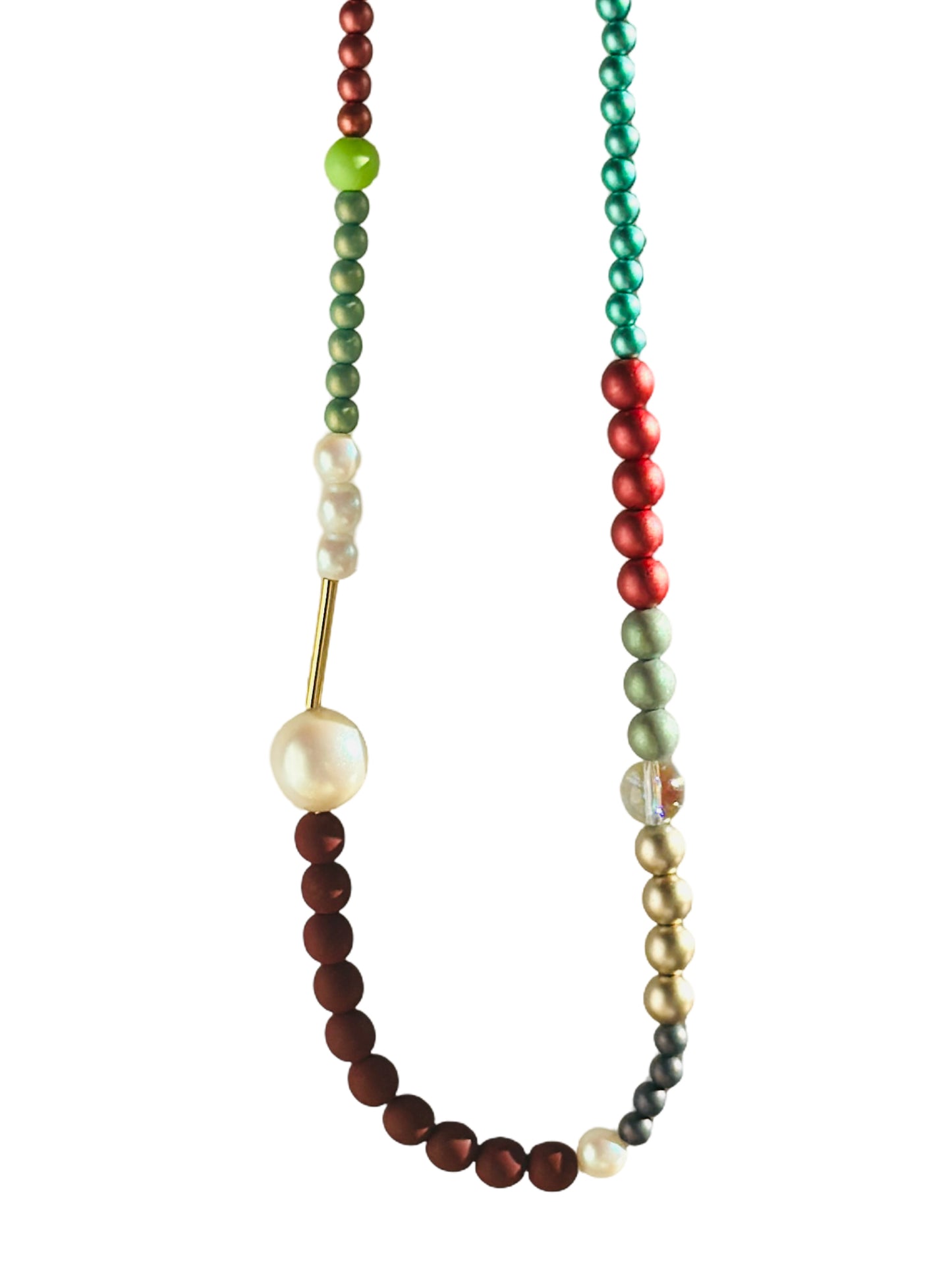 Rainbow Princess autumn reigns crystal pearl necklace