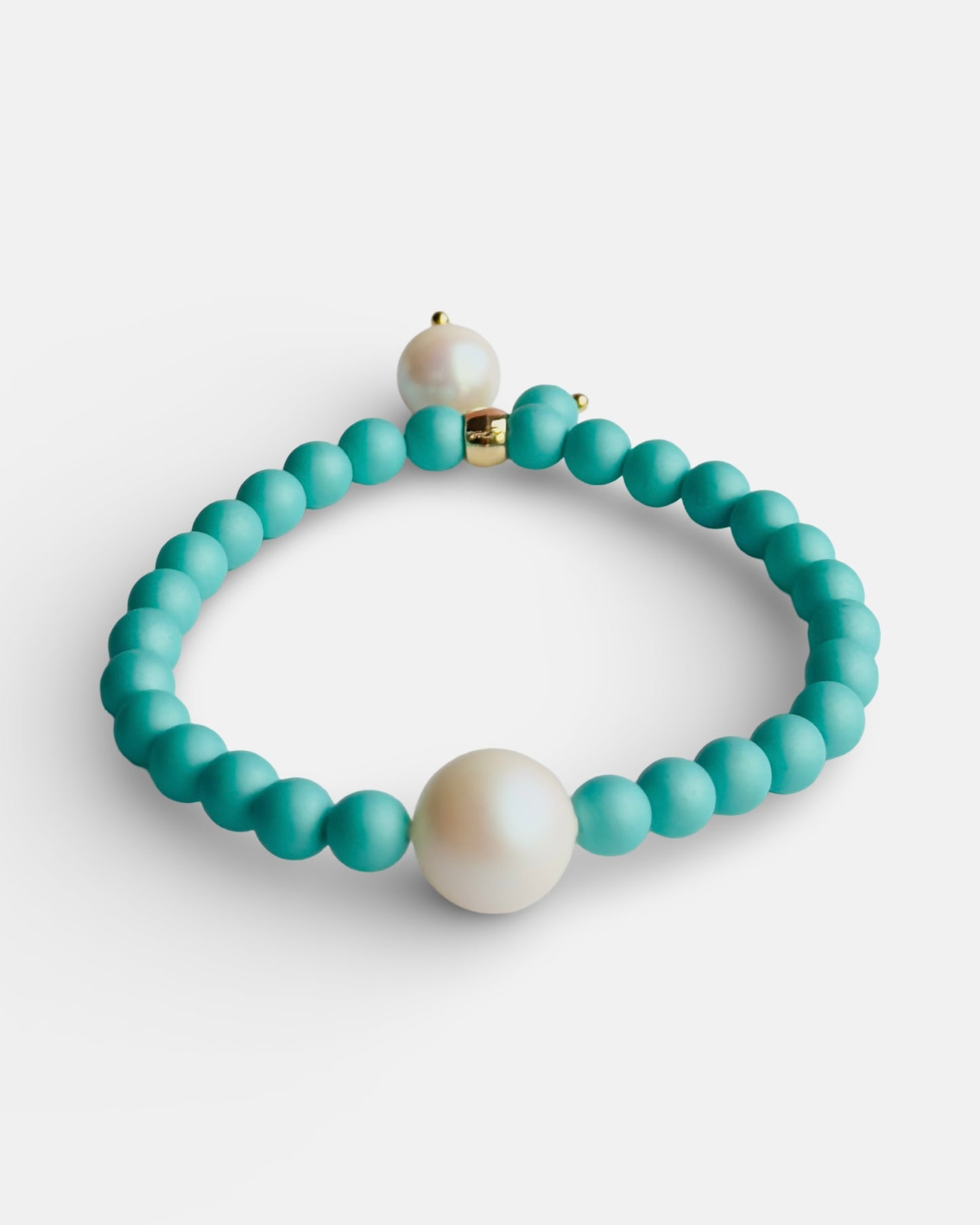 Lush Lollipop turquoise crystal pearl bracelet