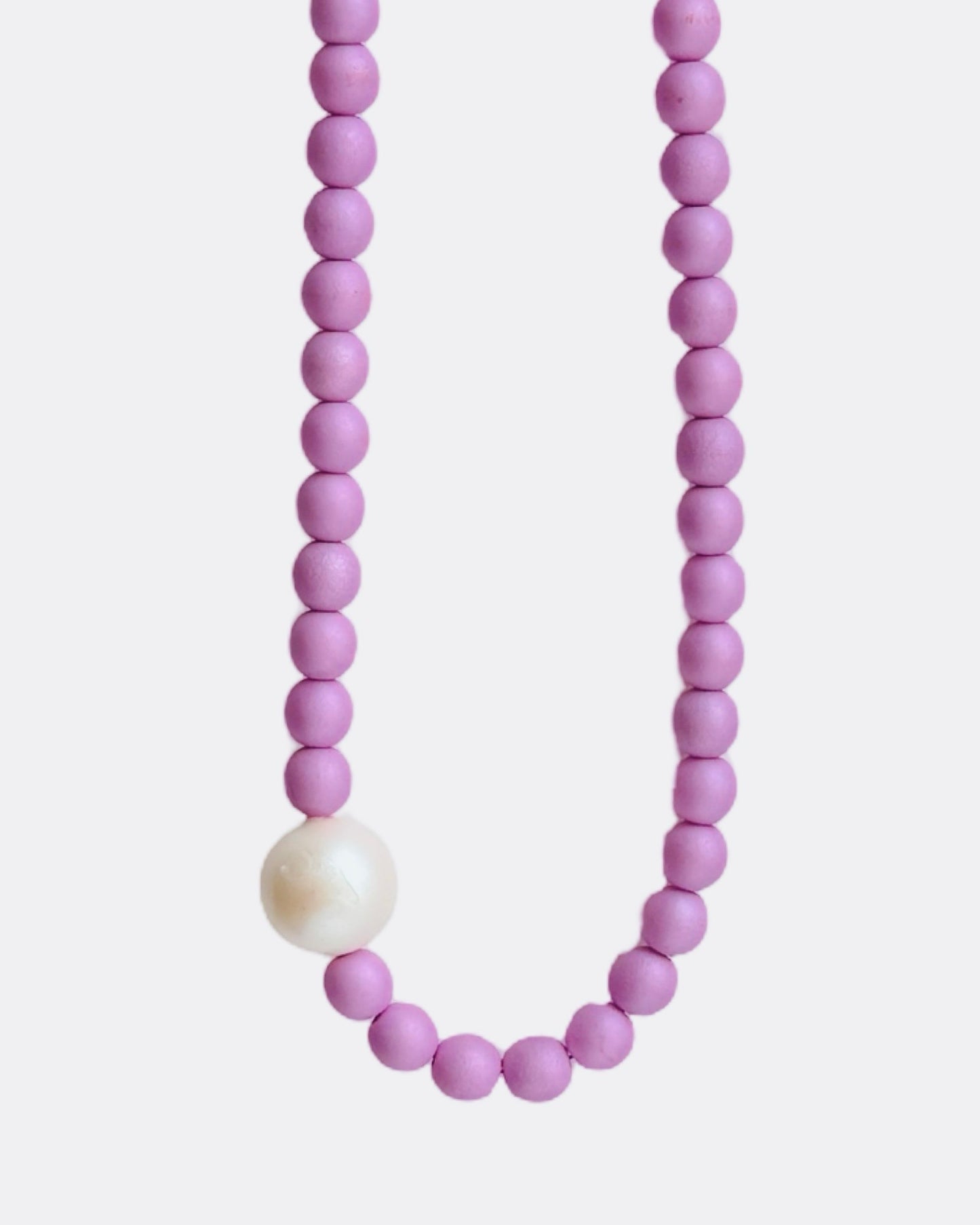Gilda soft lilac crystal pearl necklace