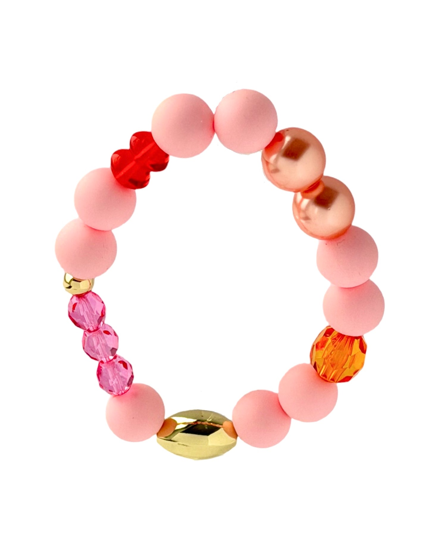 Honey Bunny Ballet Pink | Crystal, Gold & Silicone Bracelet