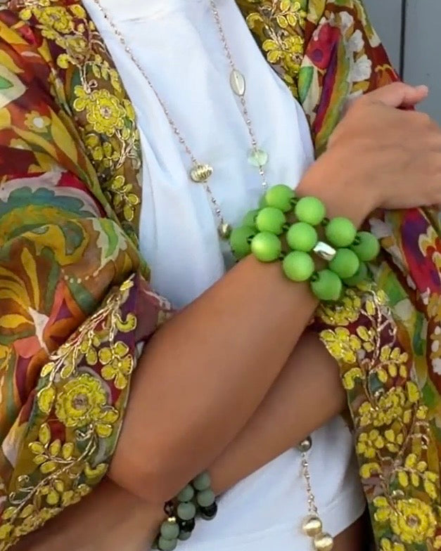 Tinker Bell Apple Green Chunky Bracelet