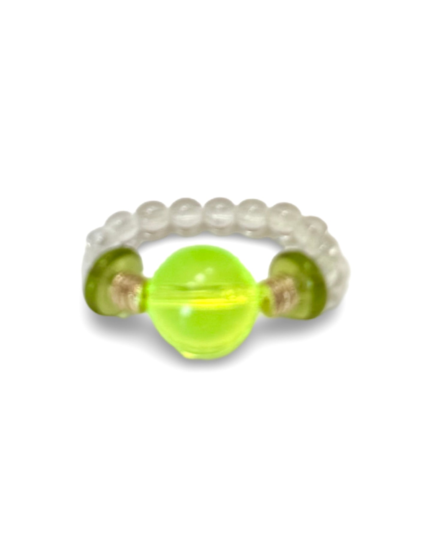 Swizzle sizzle vintage neon lemon ring