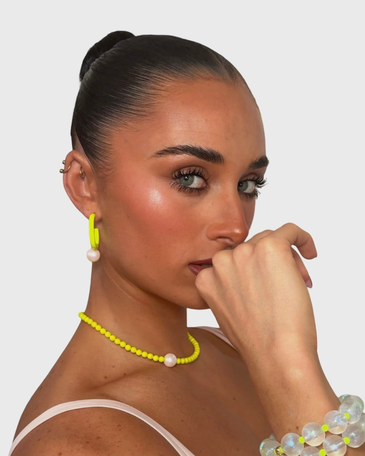 Lemon luxe glow hoops