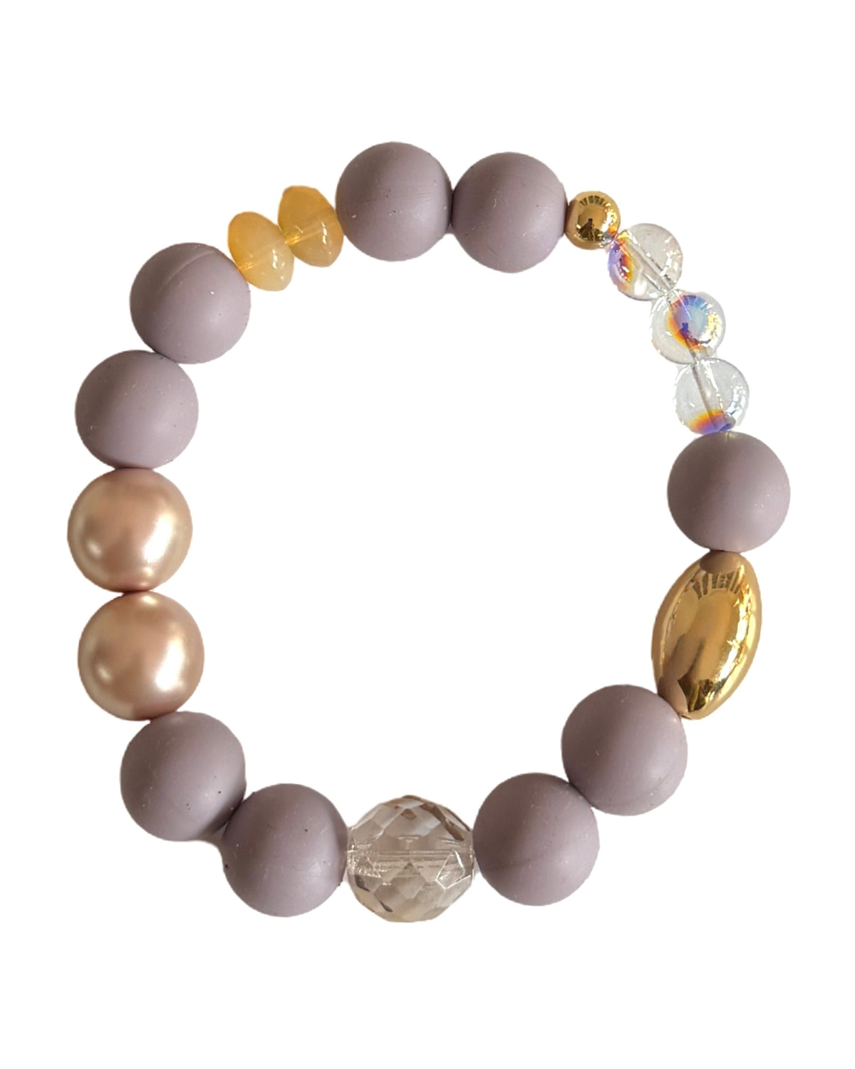 Honey Bunny Mushroom Crystal Pearl Bracelet