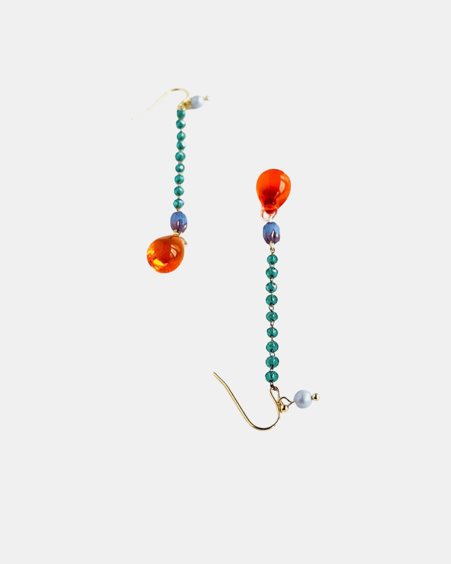 Rosie earrings in tangerine