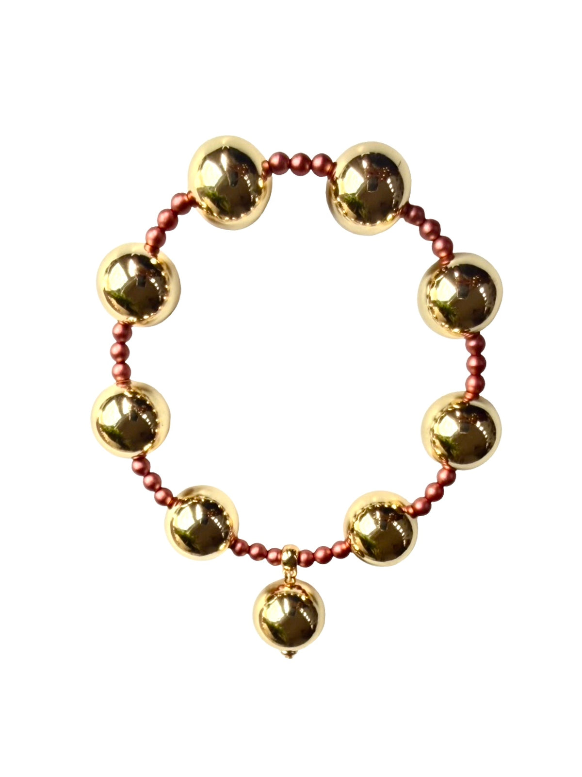 PENNY PLUM CRANBERRY + GOLD ANKLET