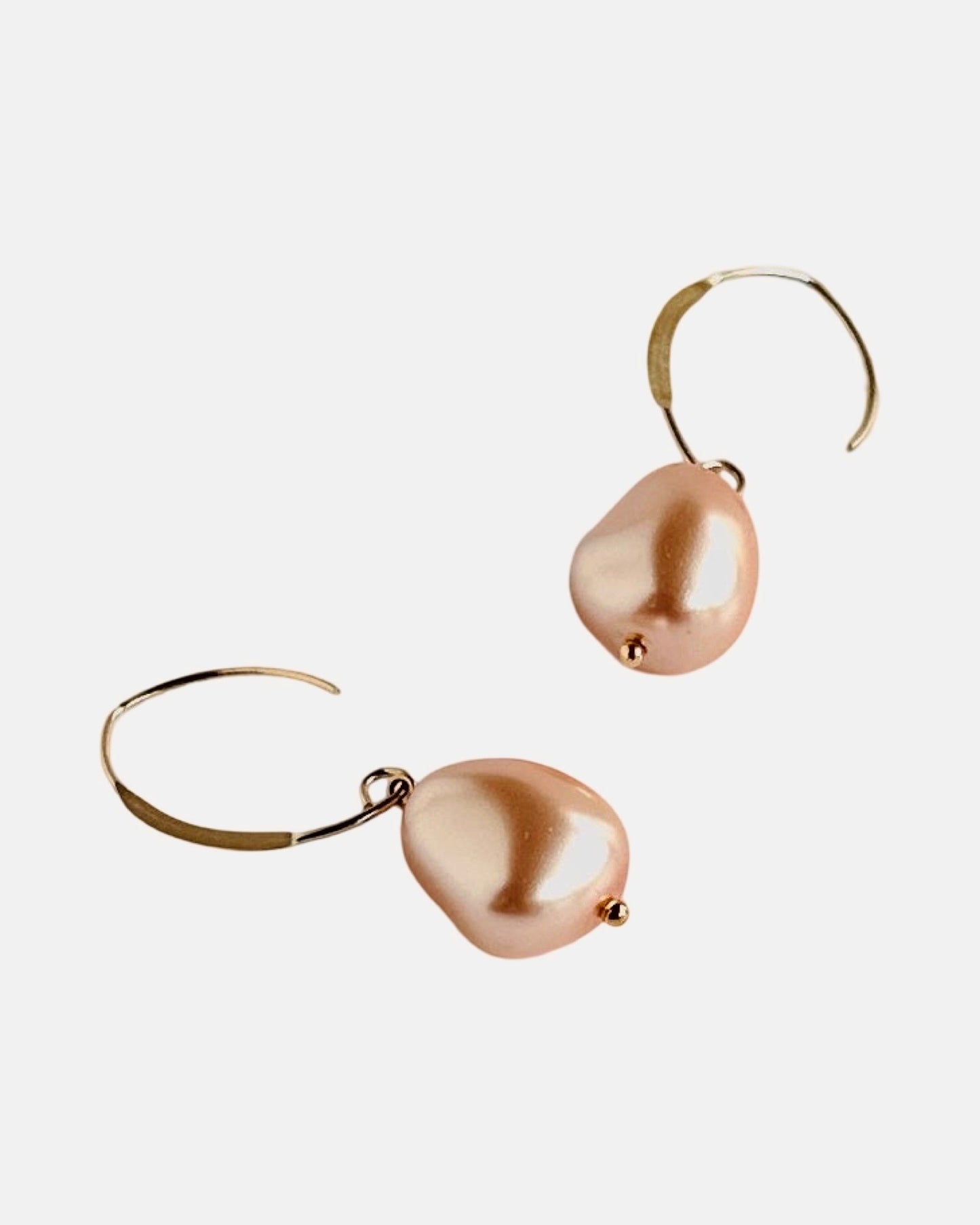 Cheri ballet pink baroque pearl earrings