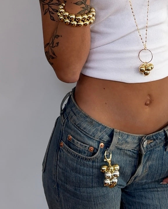 Betty boo gold silver bag charm