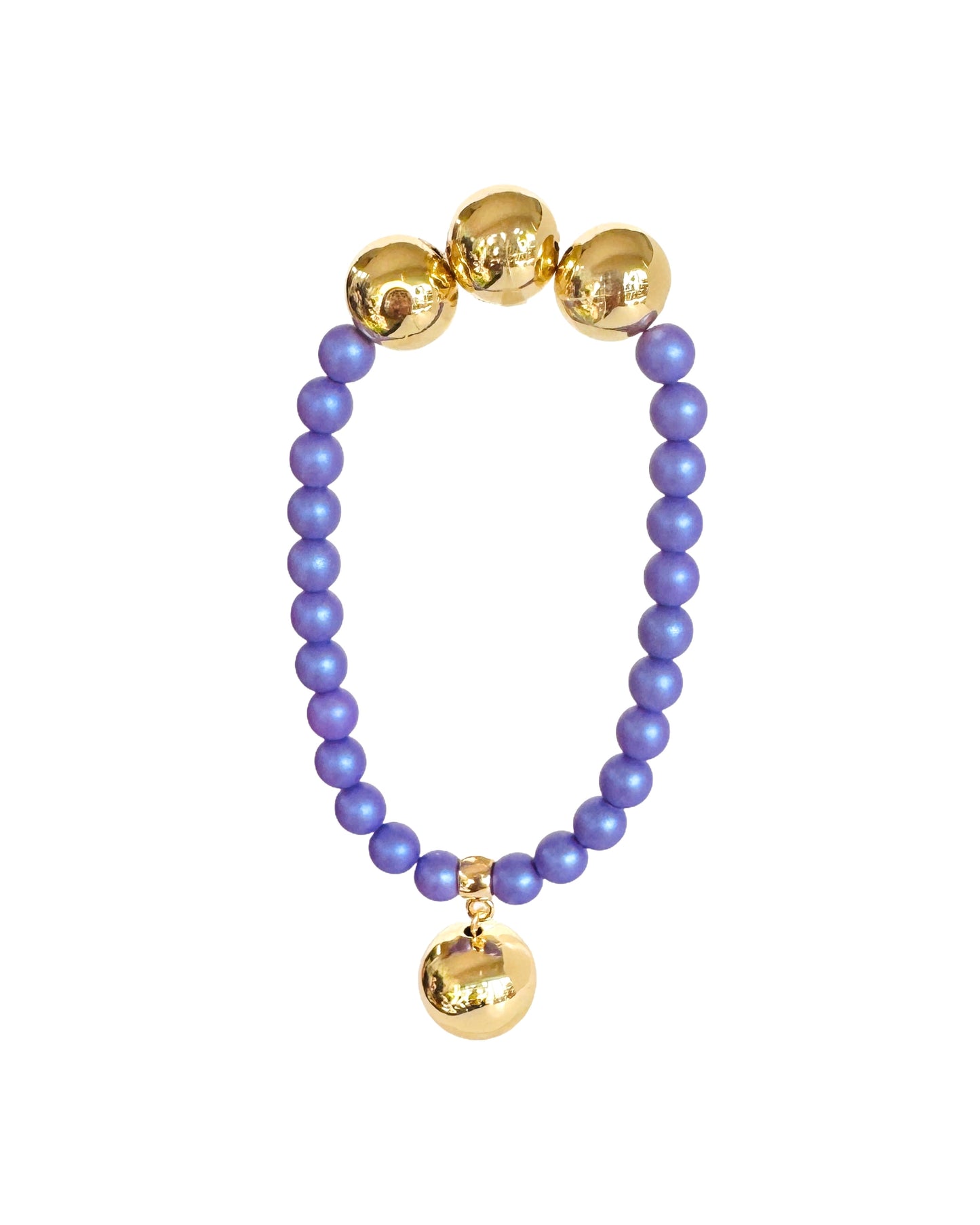 Betty boo Iridescent purple blue crystal pearl bracelet
