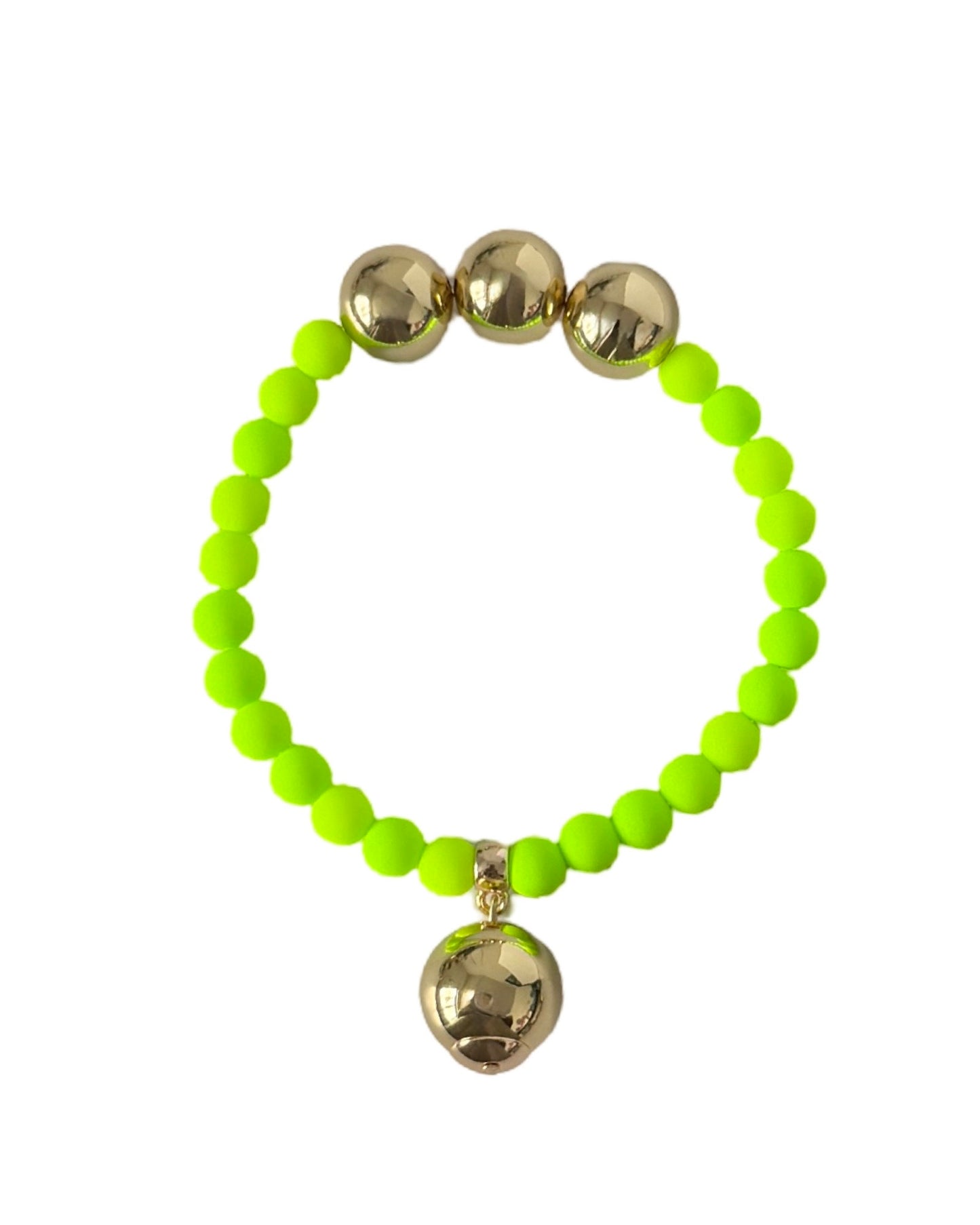 Betty boo lime neon green crystal bracelet
