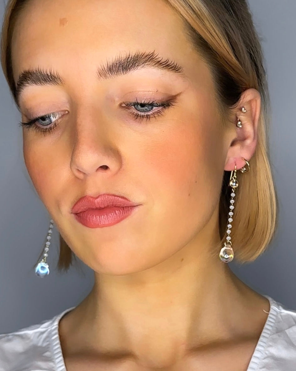 Rosie earrings in iridescent crystal