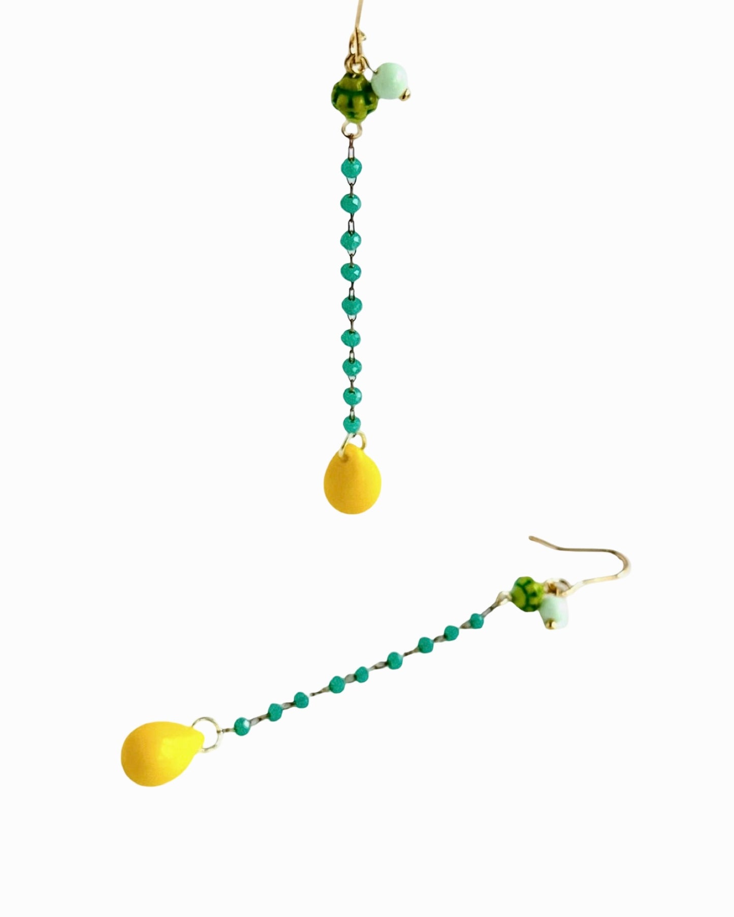 Rosie drop earrings in daffodil yellow