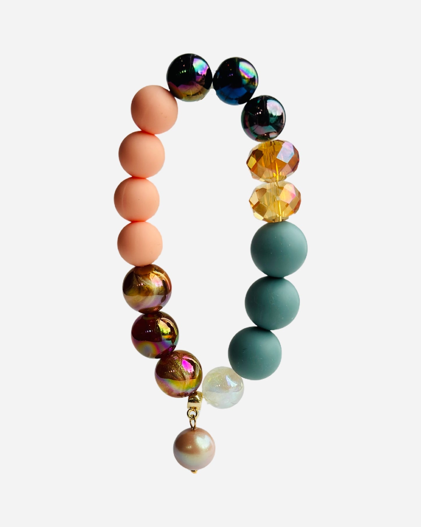 Caramel crunch beaded bracelet
