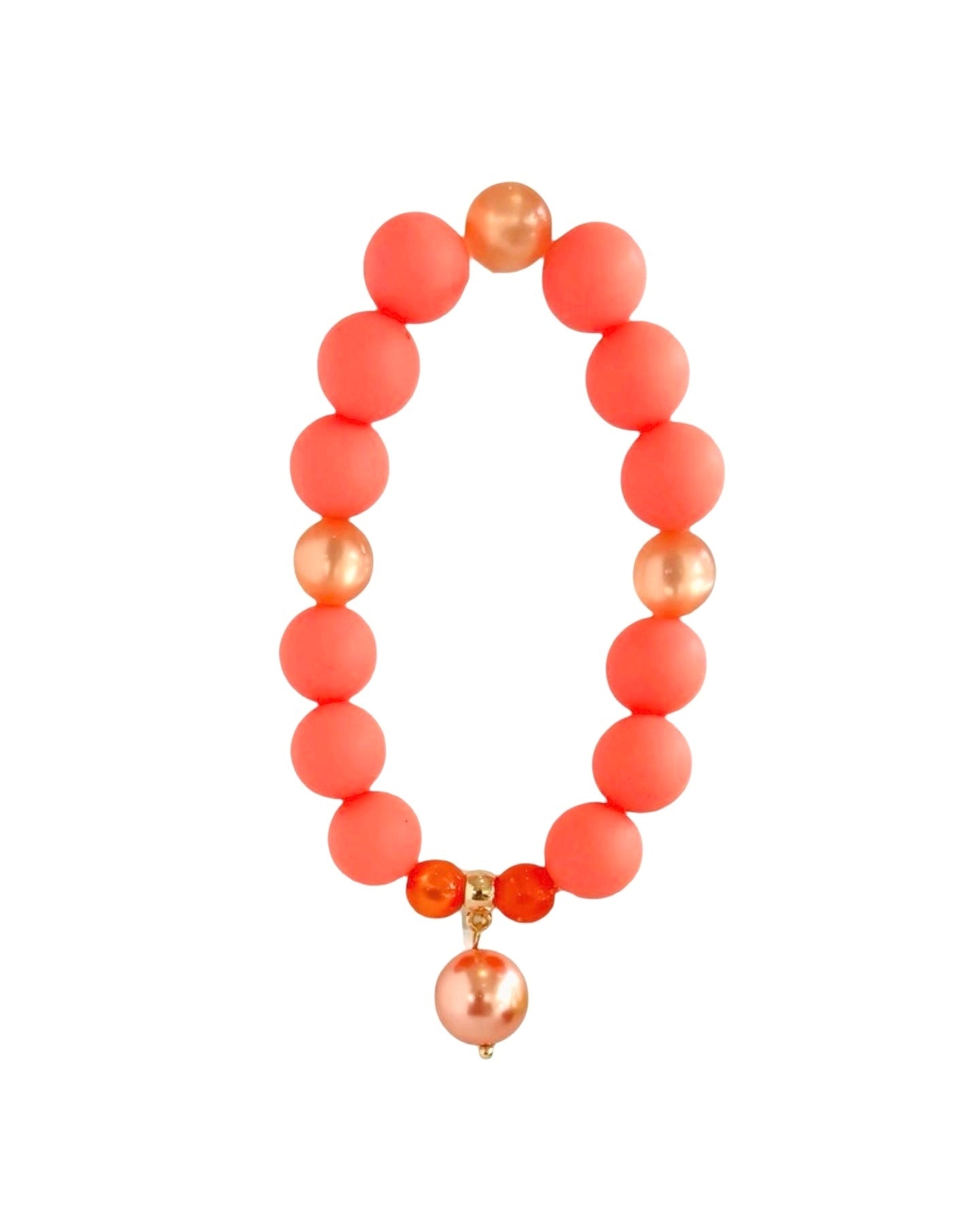Crumpet Peach Melba Silicone & Lucite Crystal Bracelet