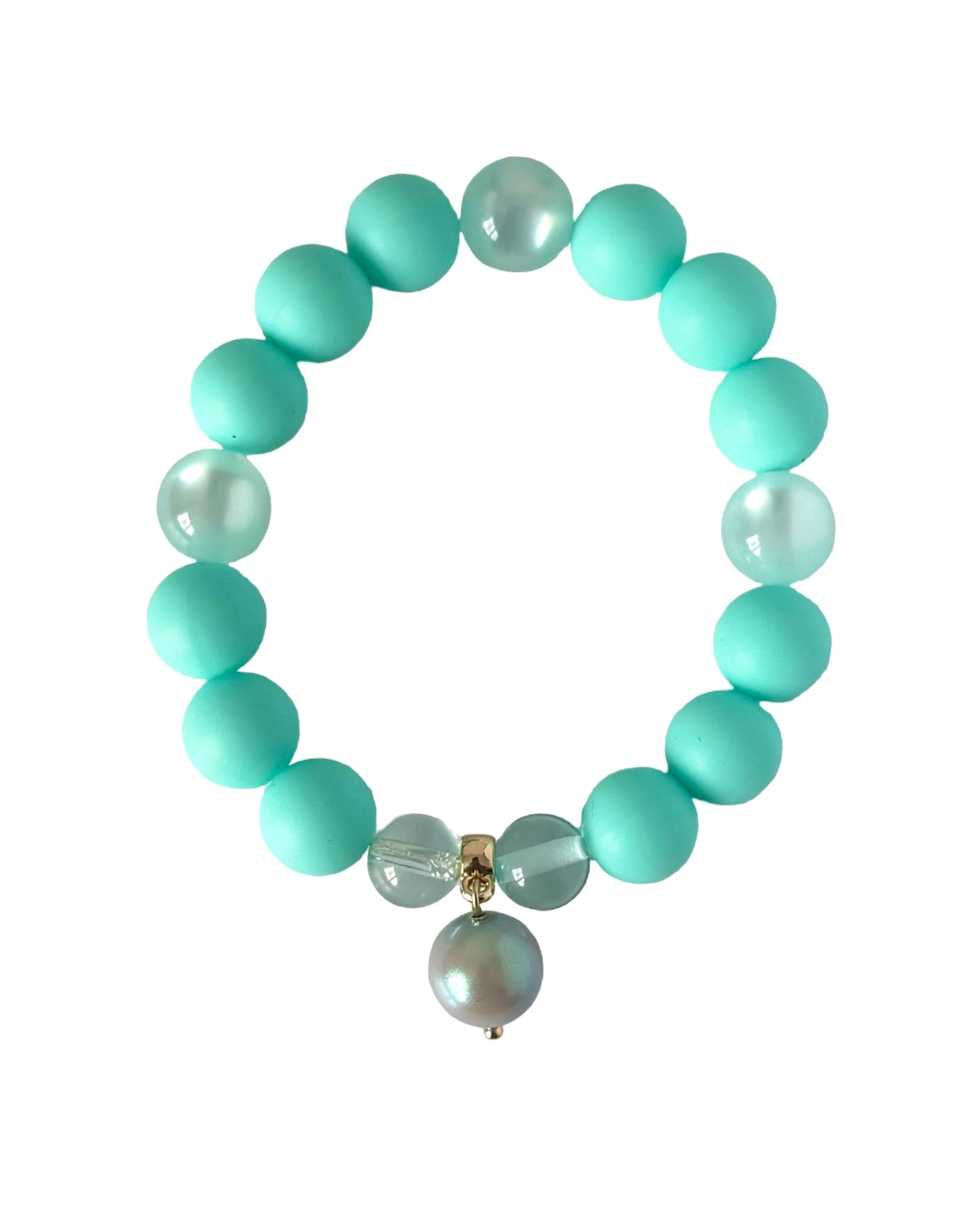 Crumpet Aqua Breeze Silicone & Lucite Crystal Bracelet
