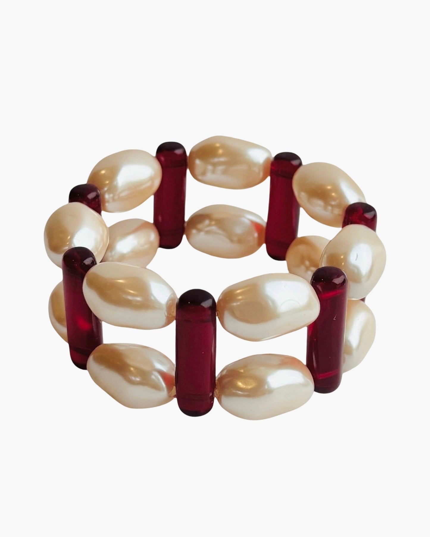 Julietta double vintage pearl crystal cuff