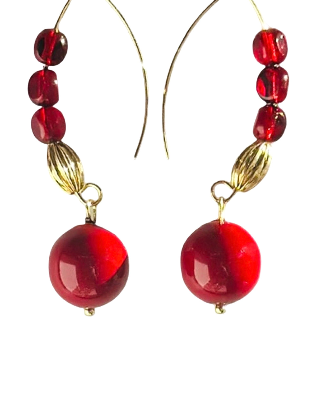Carrie redberry crush crystal hold drop earrings