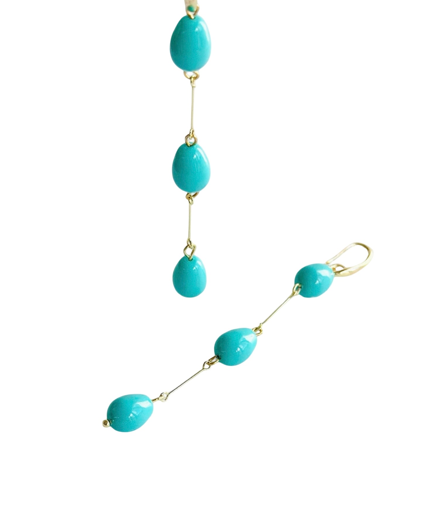 Raindrop earrings in turquoise