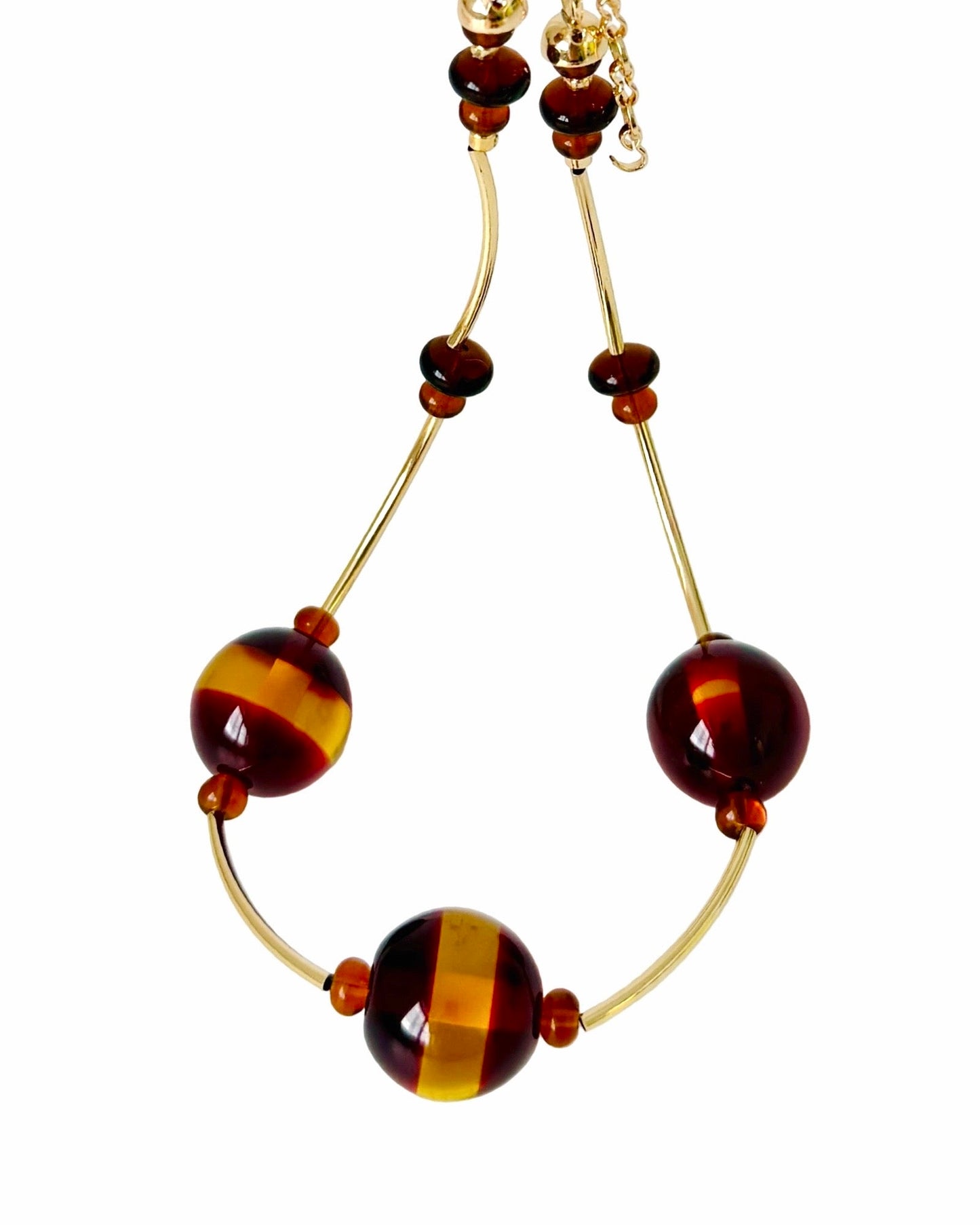 Caramel darling gold filled beaded chocker