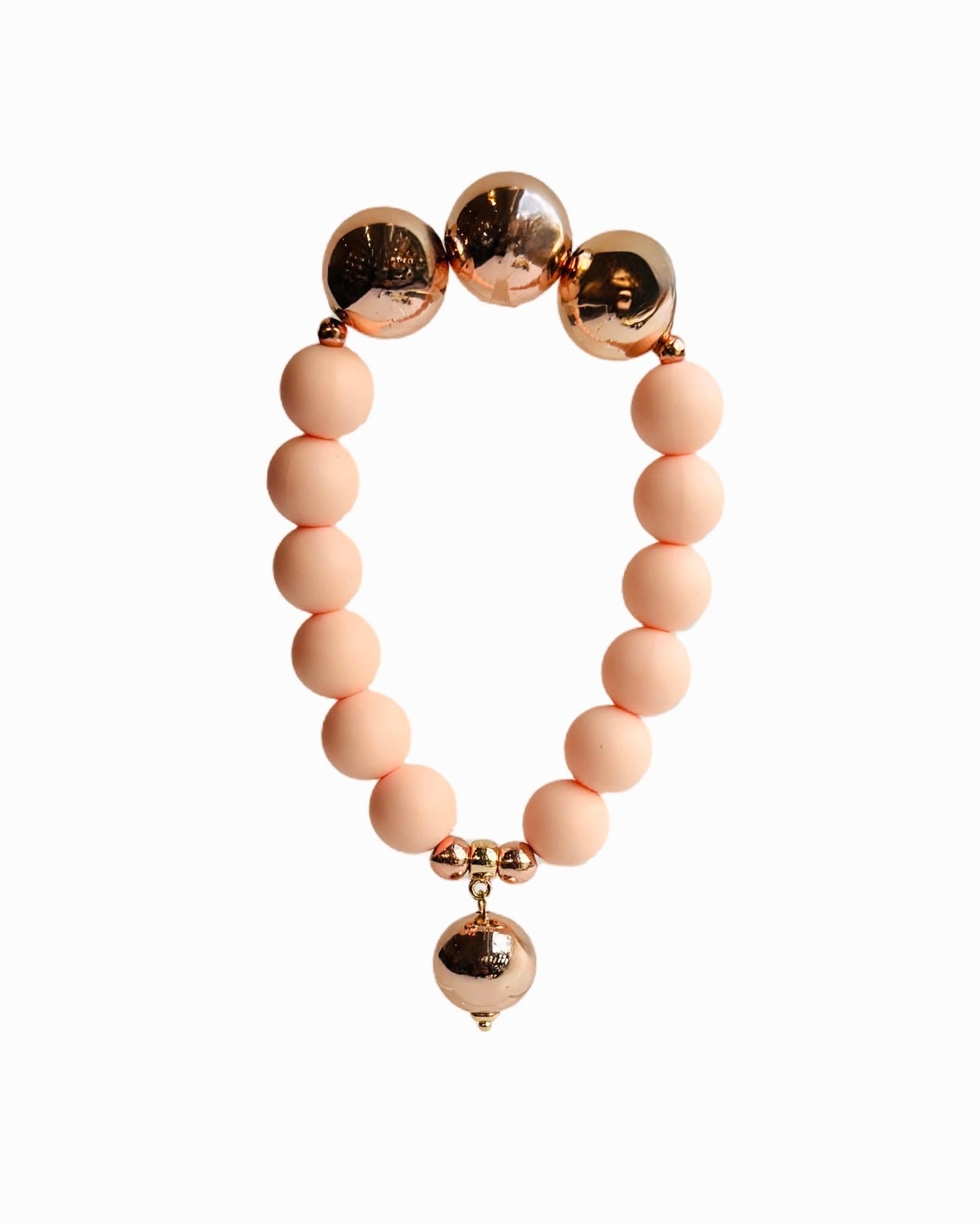 Donna Bella rose gold + soft peachy pink bracket