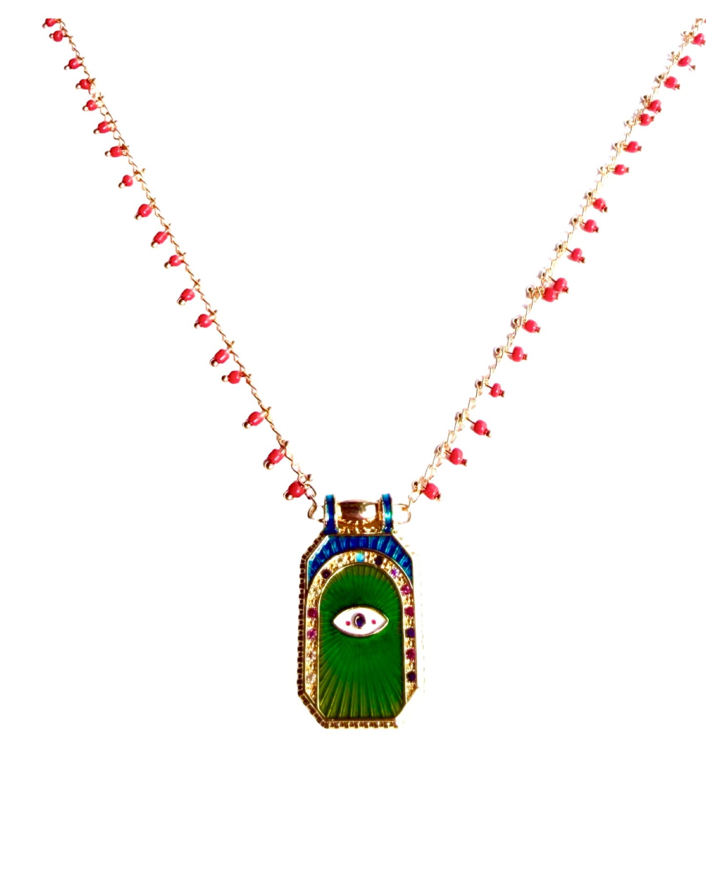 Evil Eye Necklace | Gold Filled Enamel Pendant Necklace | LOVE Beth