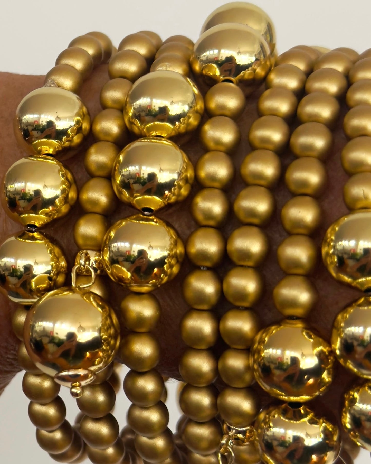 Betty boo gold pearl, gold beaded bracelet