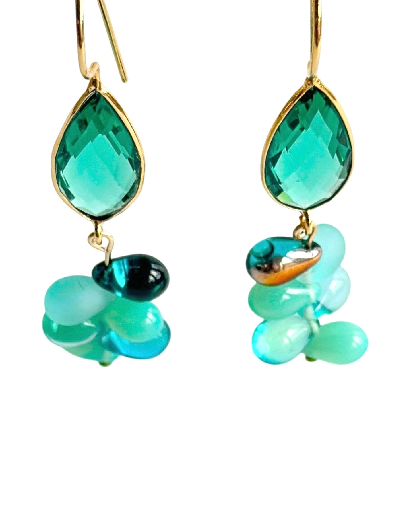Aqua drop earrings