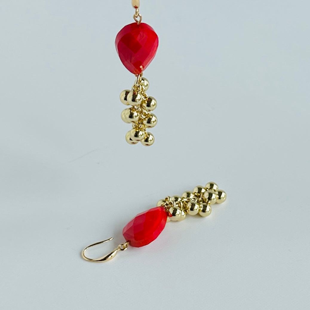 Sophia earrings in red