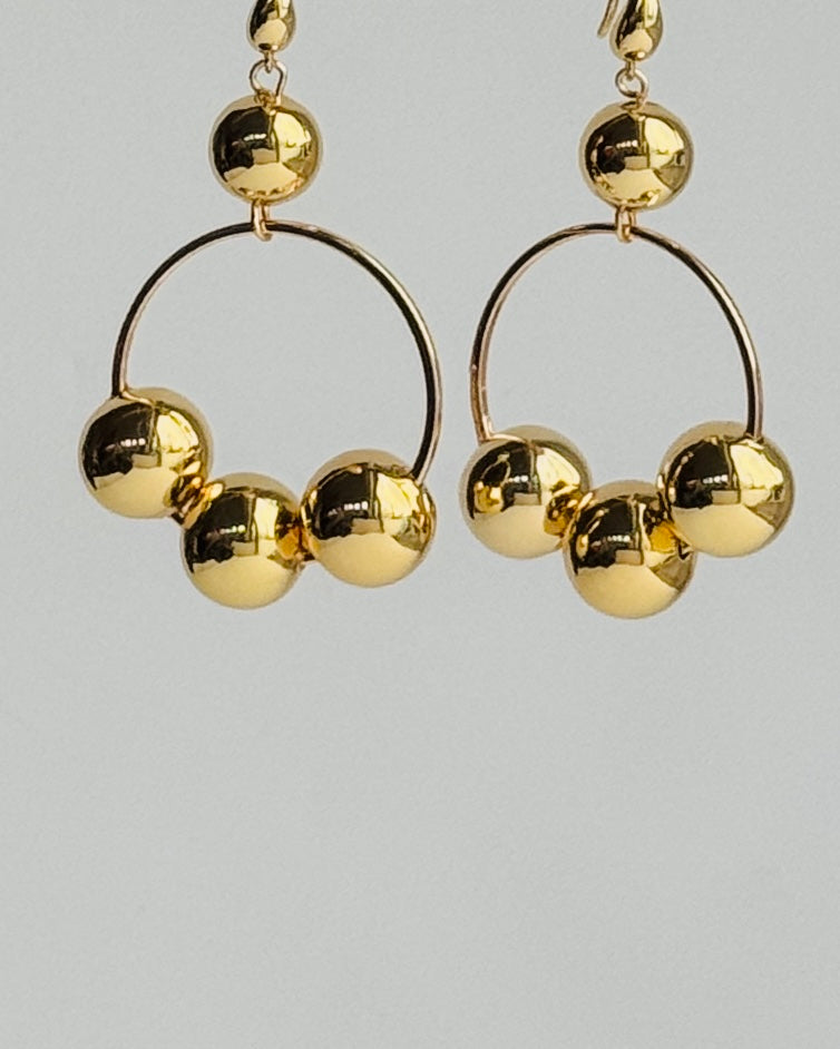 Malinda gold drop hoop earrings