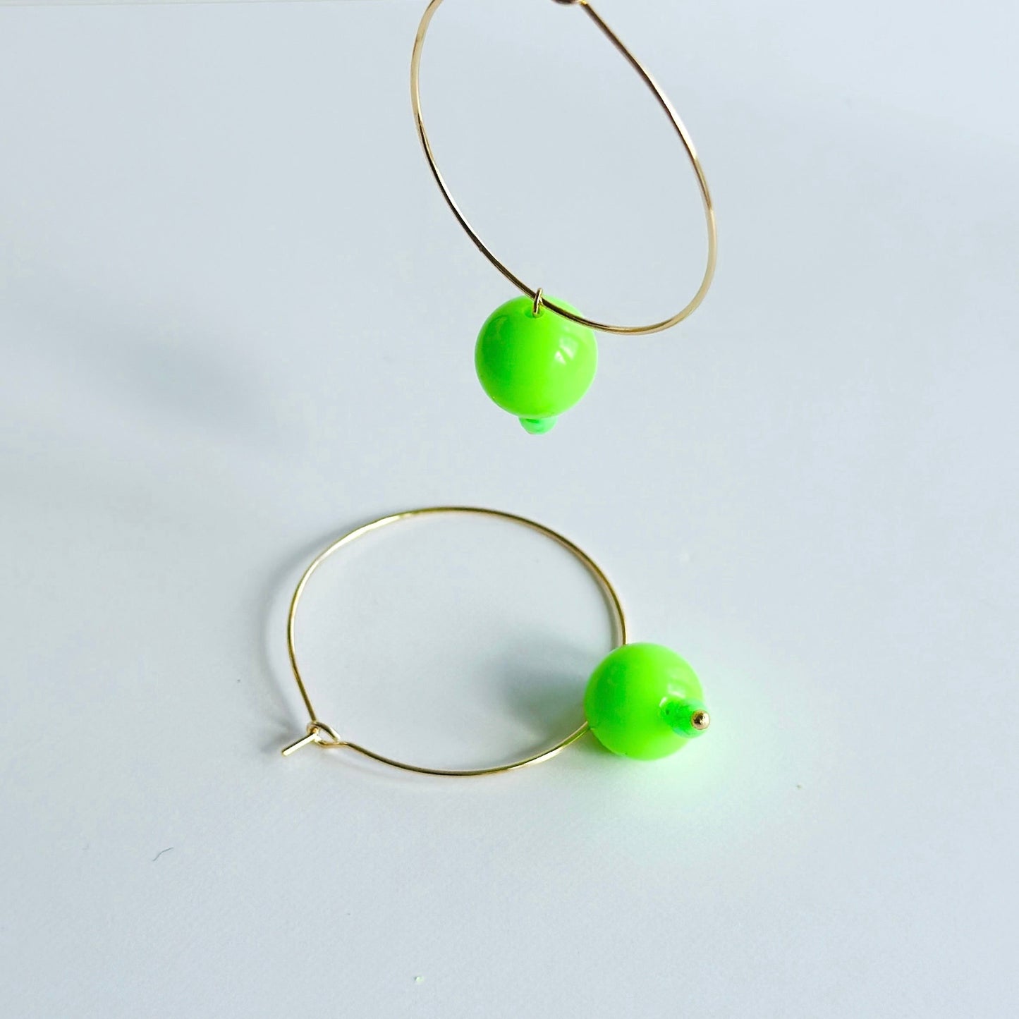 Candy crush hoops in neon green