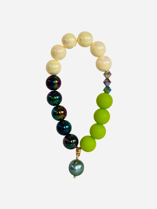 Pistachio, licorice + cream crush bracelet